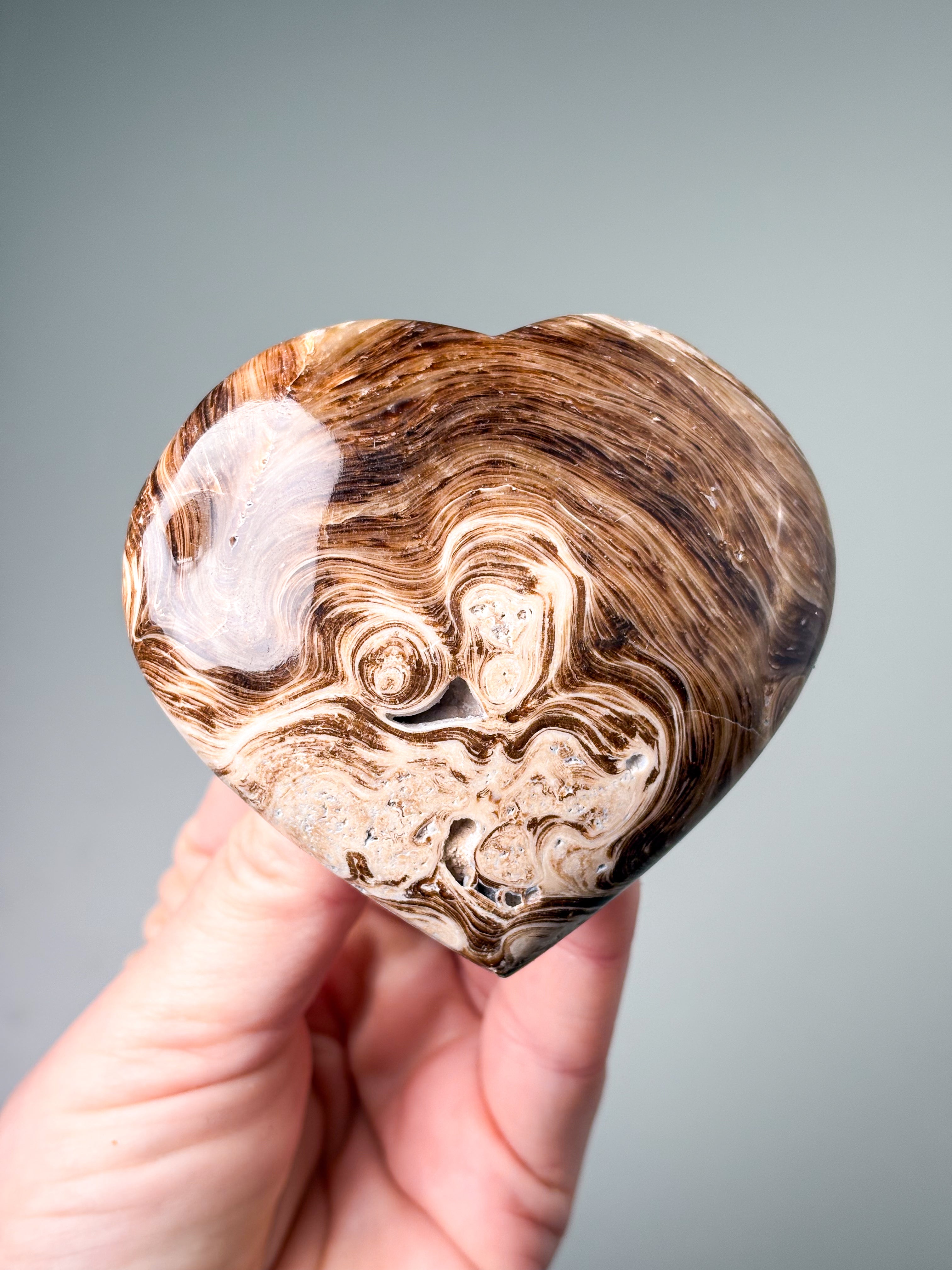 Chocolate Calcite Heart (No. 2)