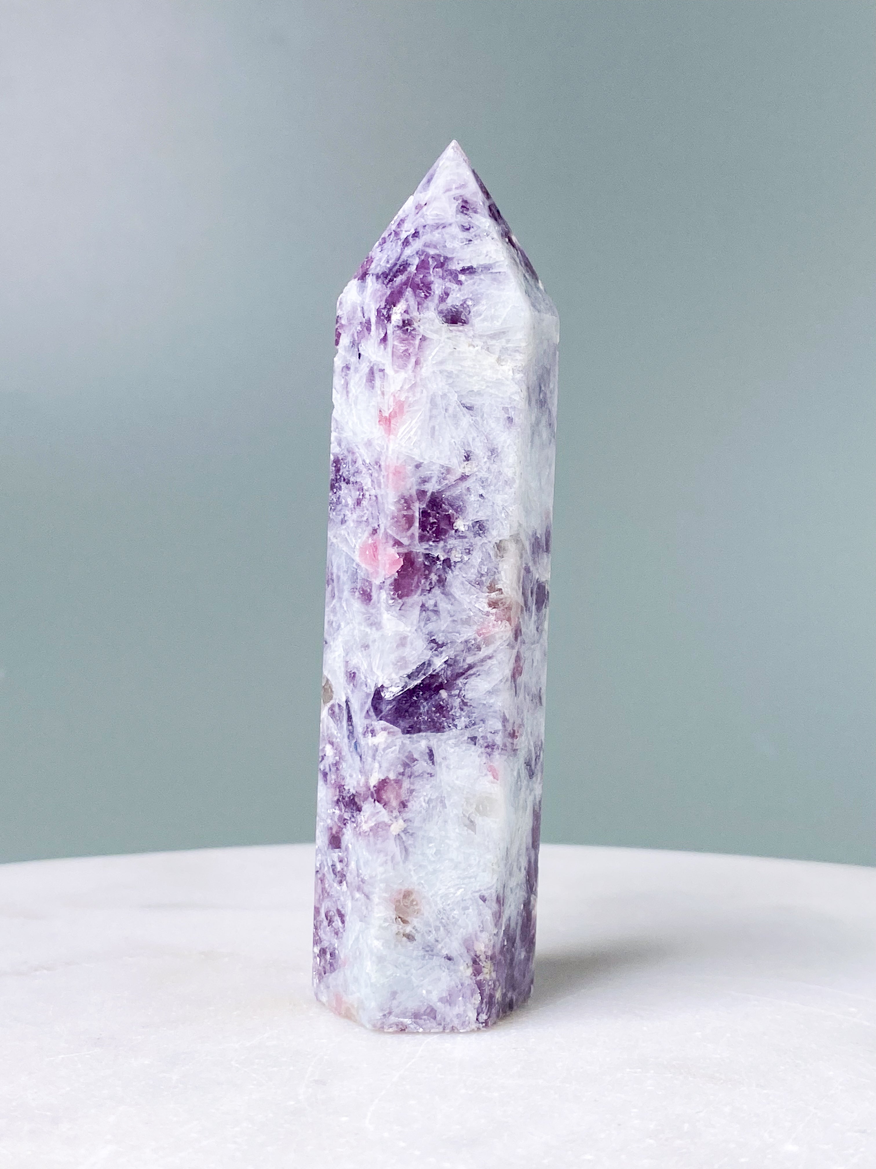 Pink Turmalin & Lepidolit Tårn (Nr. 7)
