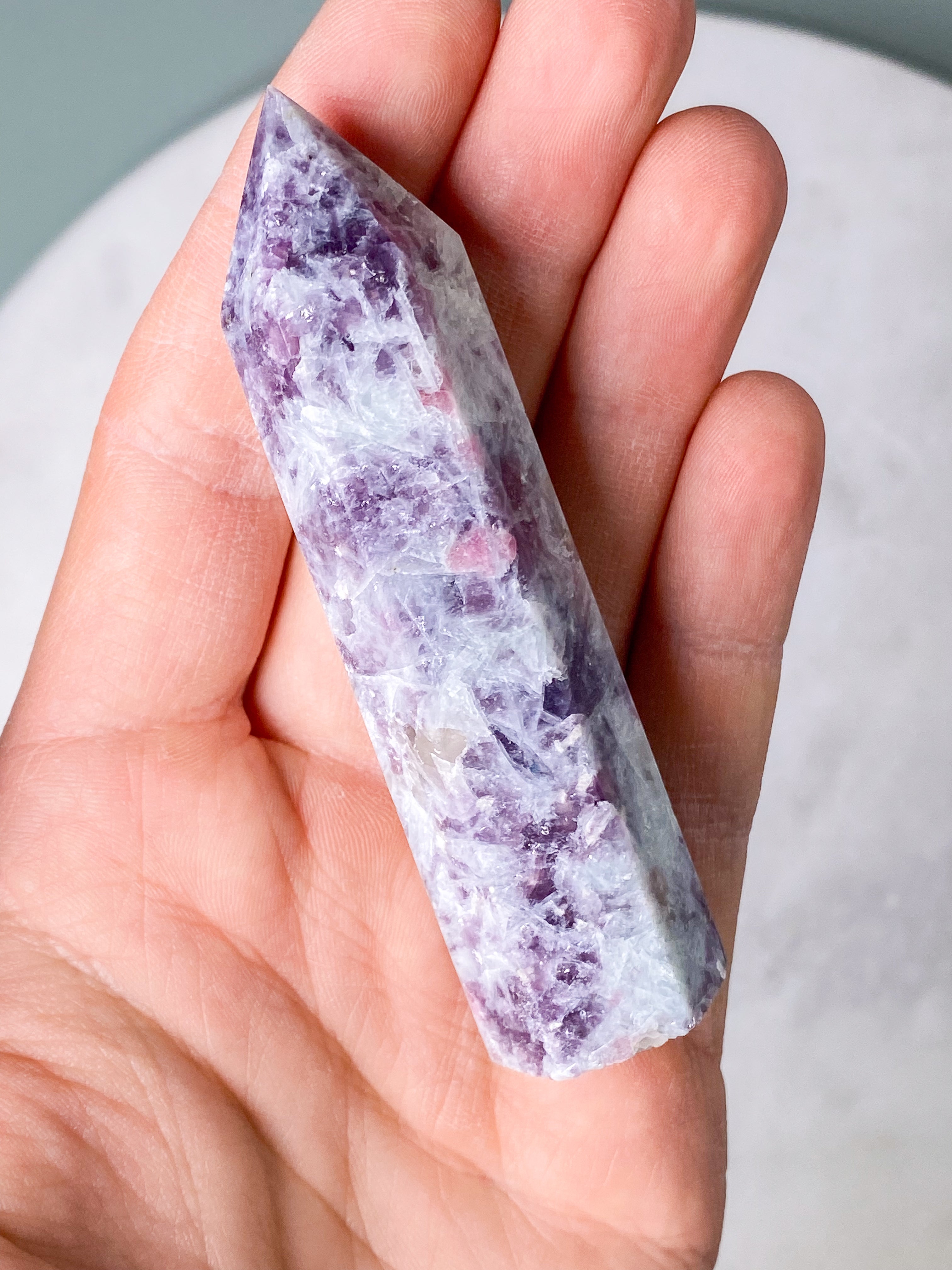 Pink Turmalin & Lepidolit Tårn (Nr. 7)