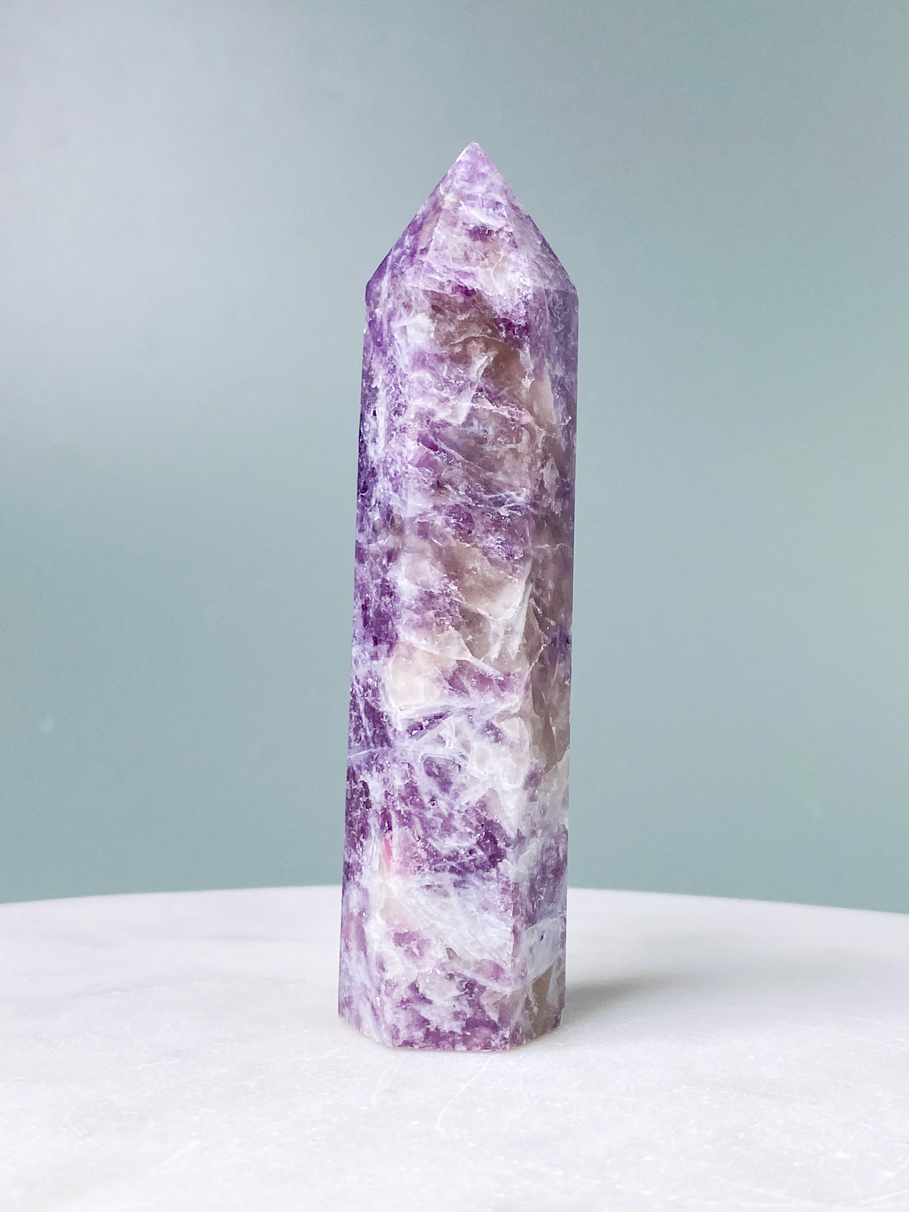 Pink Turmalin & Lepidolit Tårn (Nr. 8)