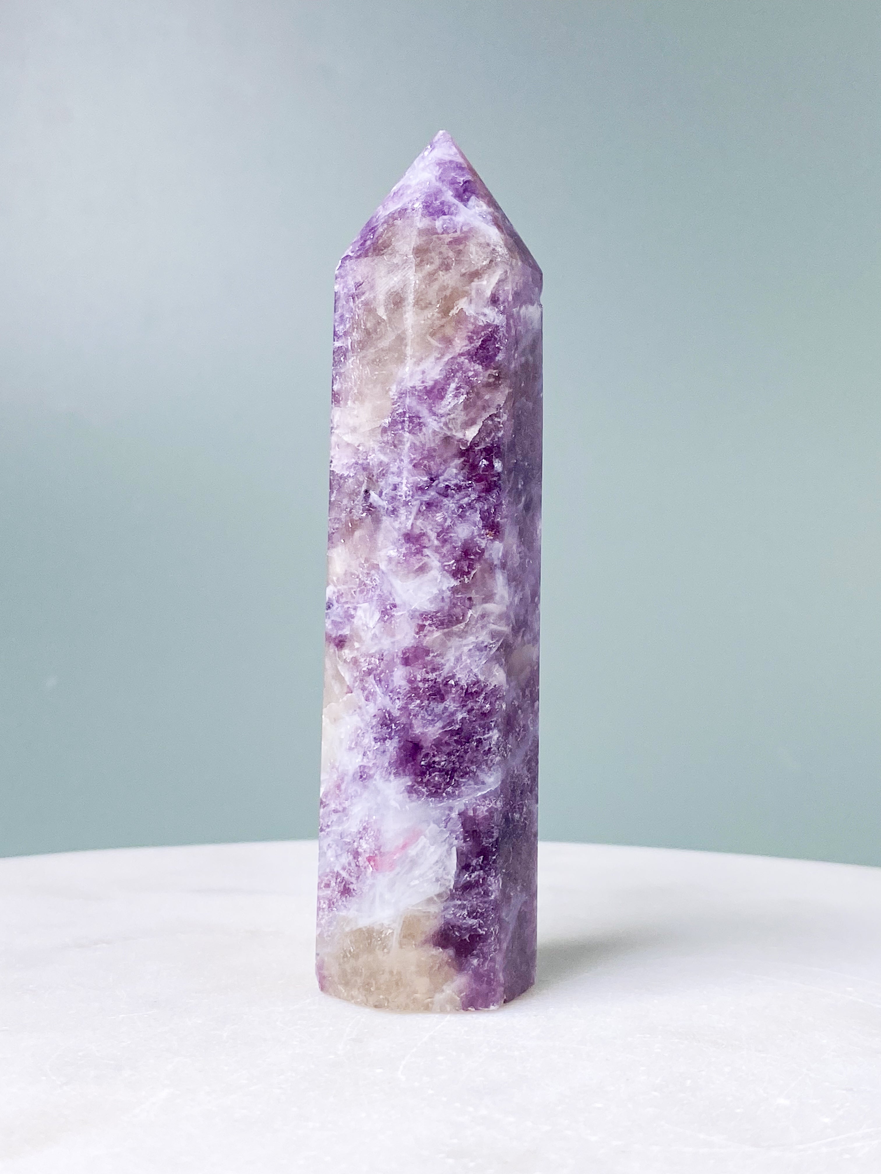 Pink Turmalin & Lepidolit Tårn (Nr. 8)