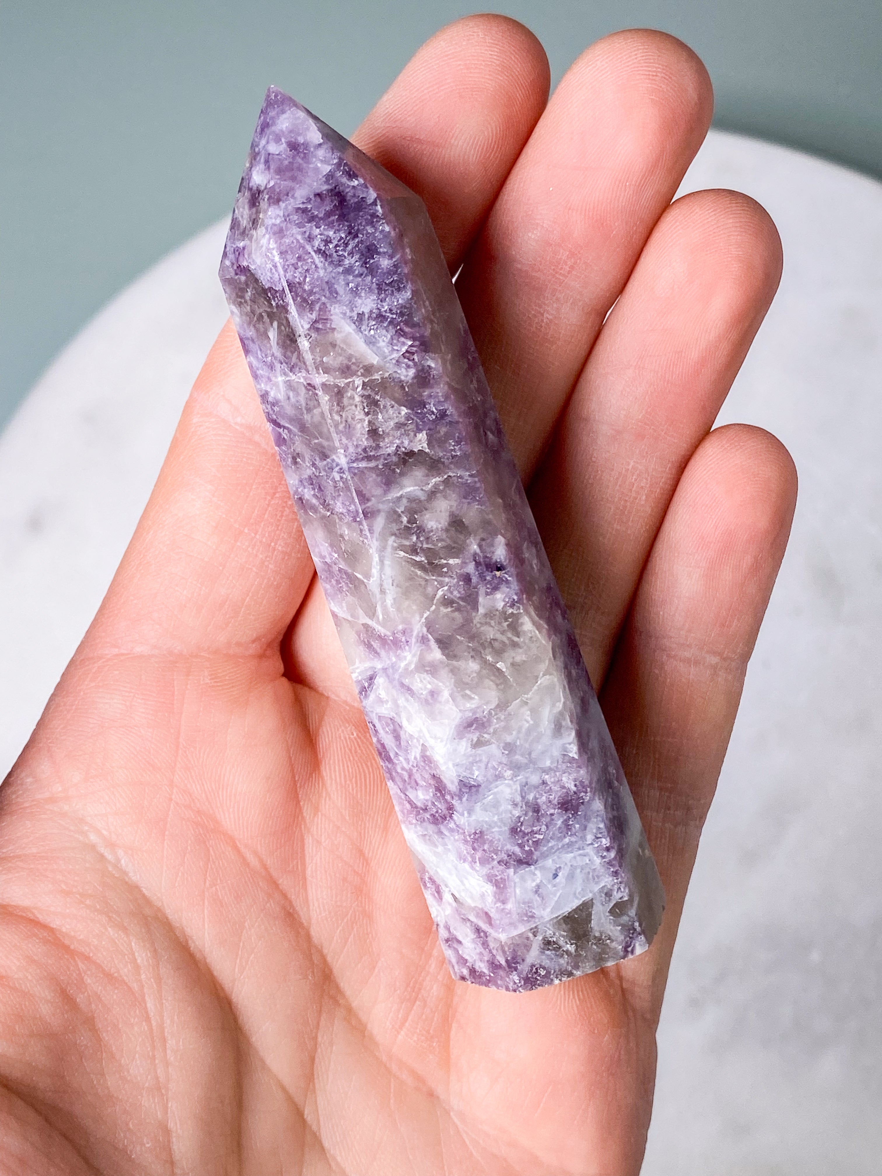 Pink Turmalin & Lepidolit Tårn (Nr. 8)