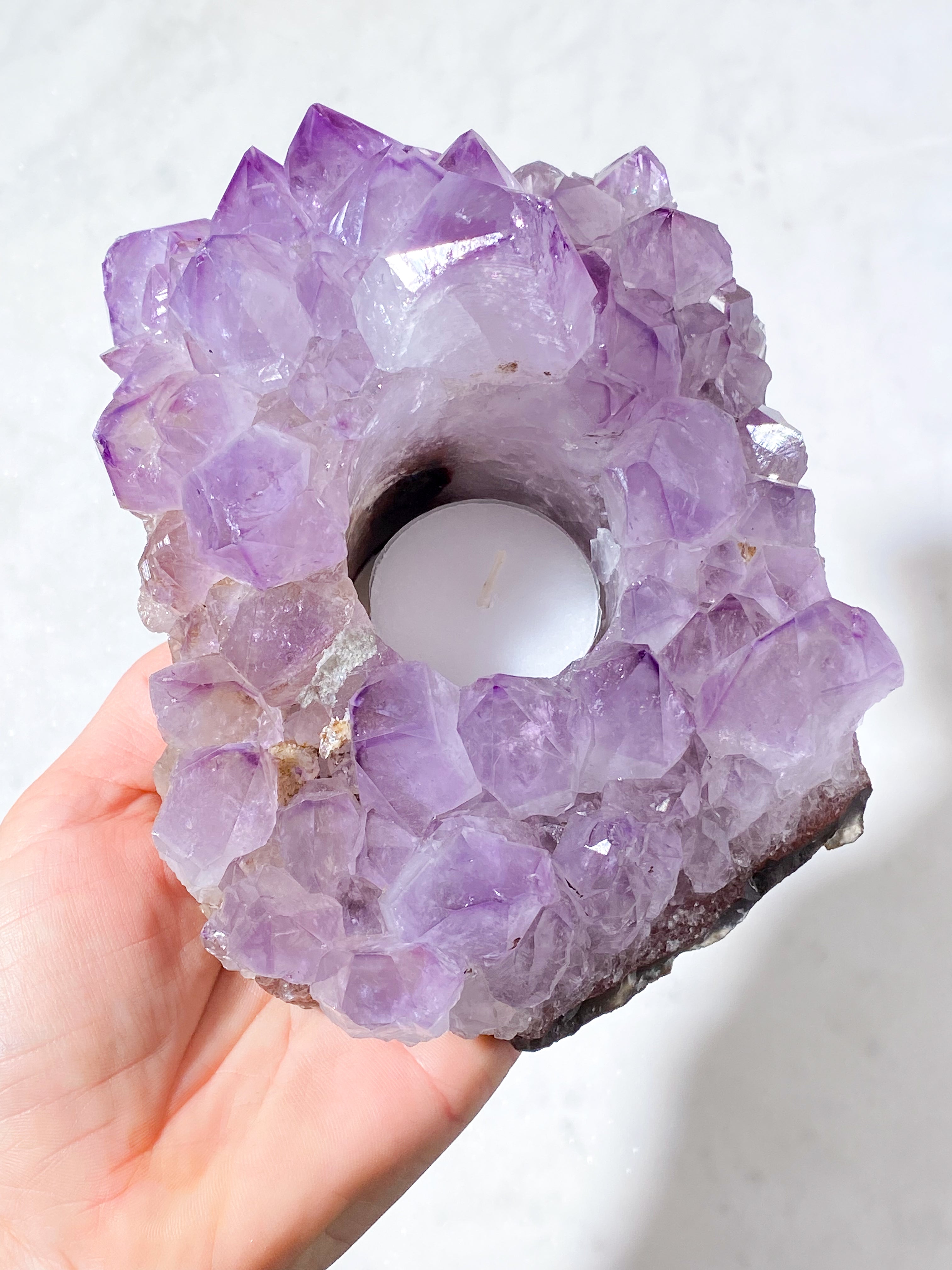 Ametyst Fyrfadsholder (Nr. 36)