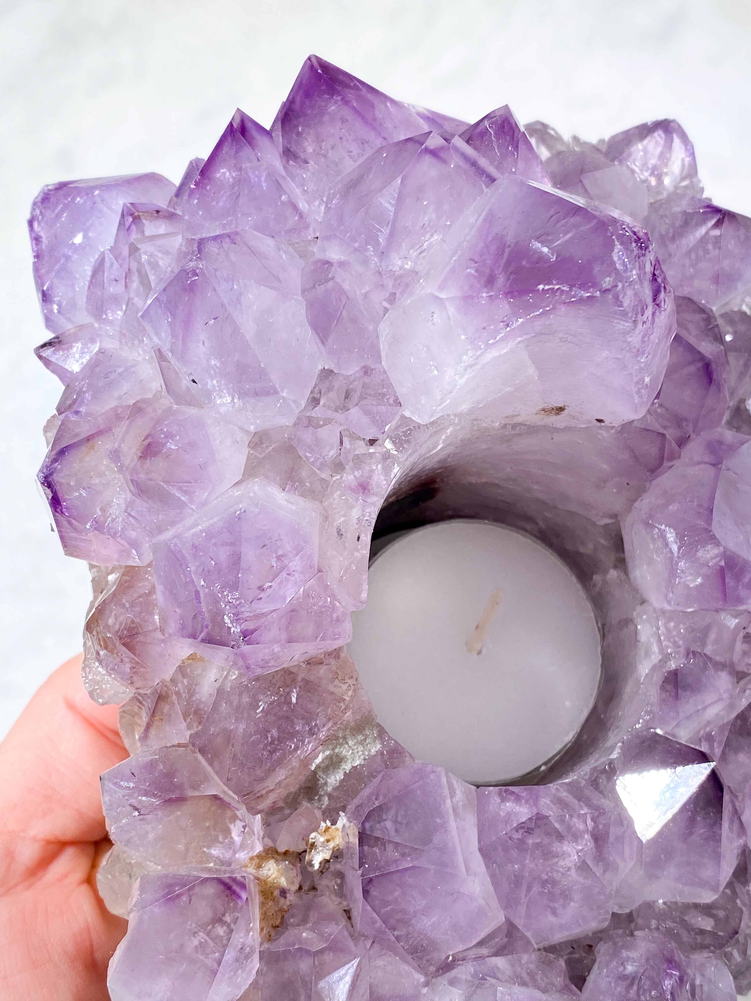 Ametyst Fyrfadsholder (Nr. 36)