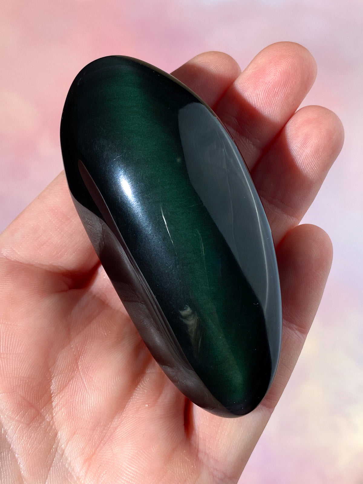 Regnbue Obsidian Palmstone (Nr. 6)