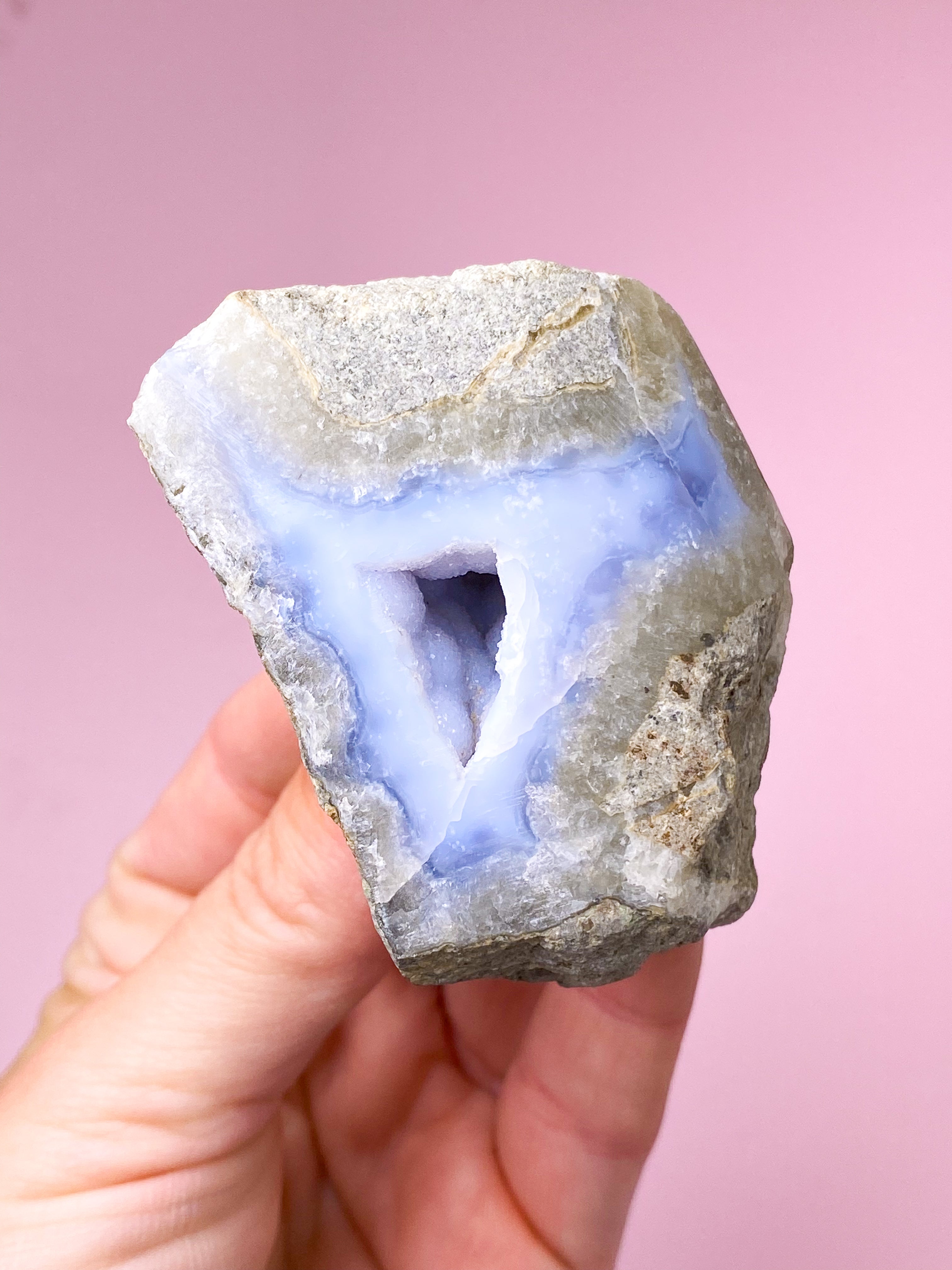 Blonde Agat Poleret Geode (Nr. 6)