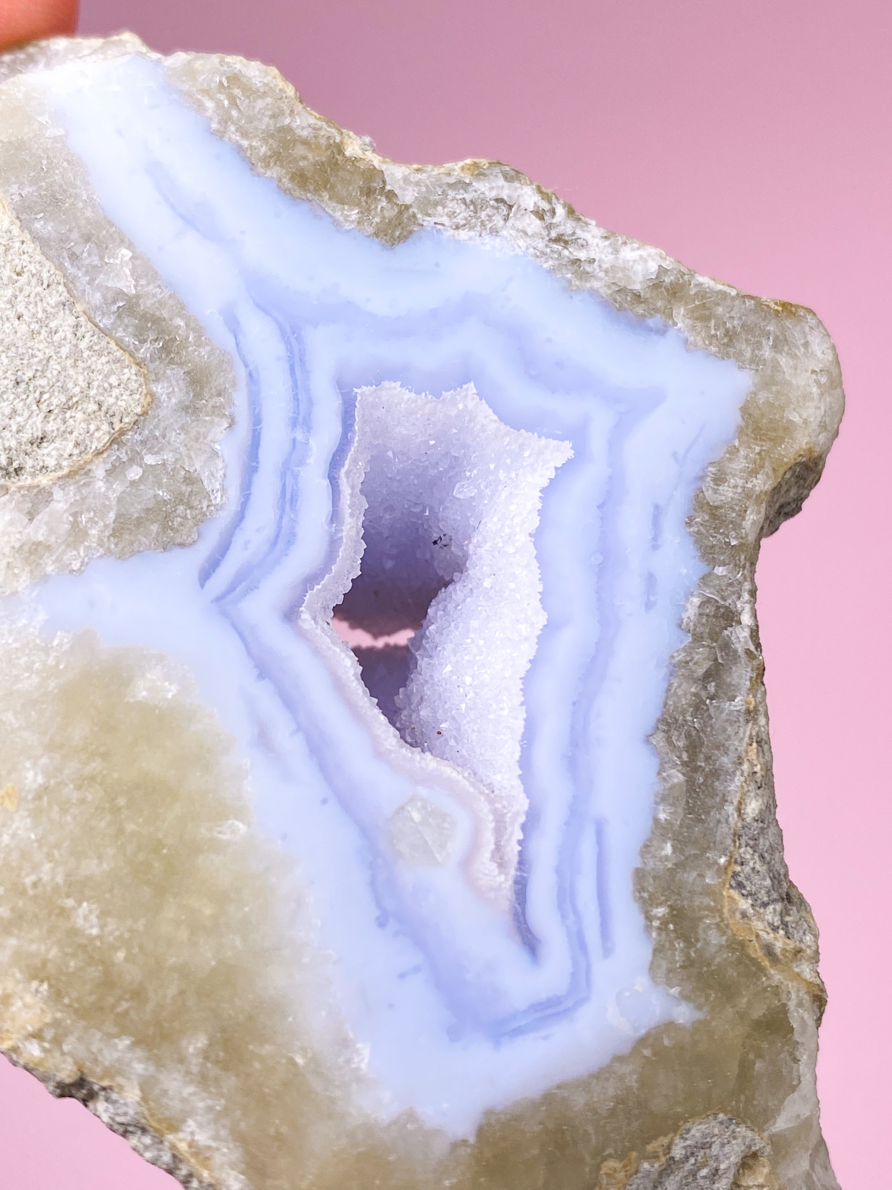 Blonde Agat Poleret Geode (Nr. 7)