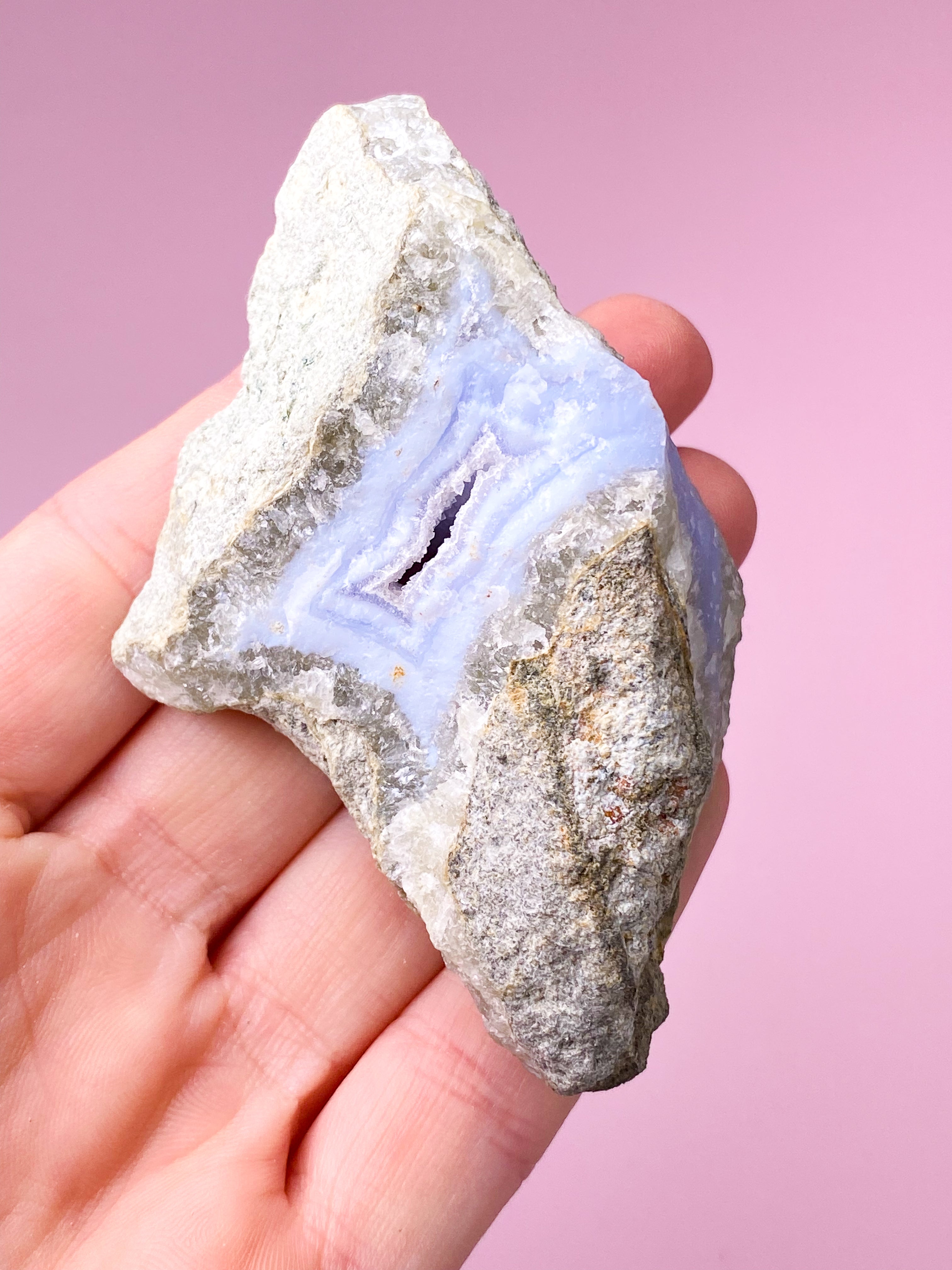 Blonde Agat Poleret Geode (Nr. 7)