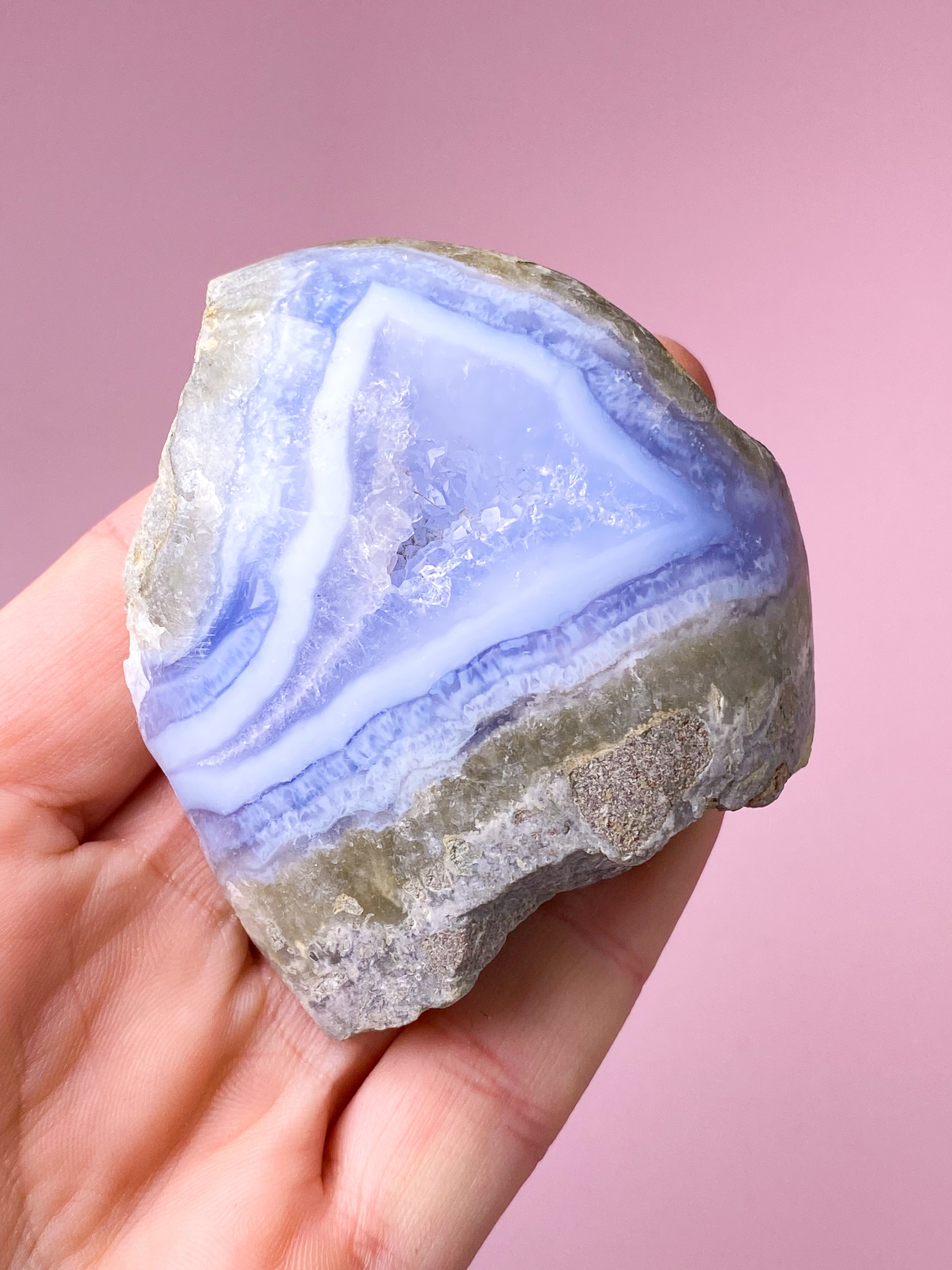 Blonde Agat Poleret Geode (Nr. 12)
