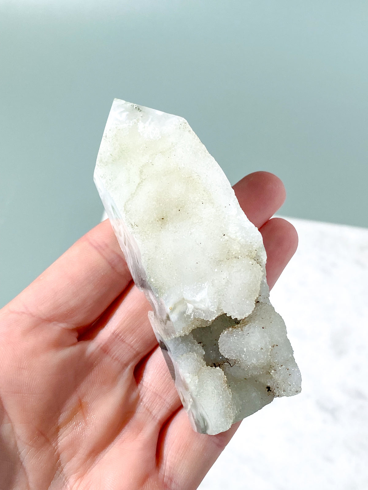 Druzy Moss Agate Tower (No. 3)
