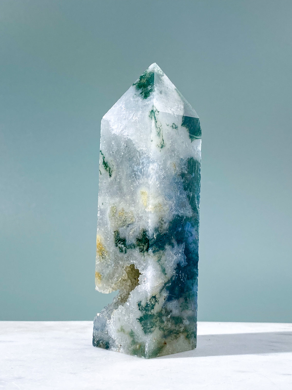Druzy Mos Agat Tårn (Nr. 14)