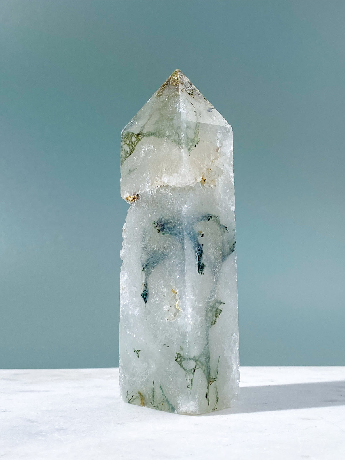 Druzy Mos Agat Tårn (Nr. 16)