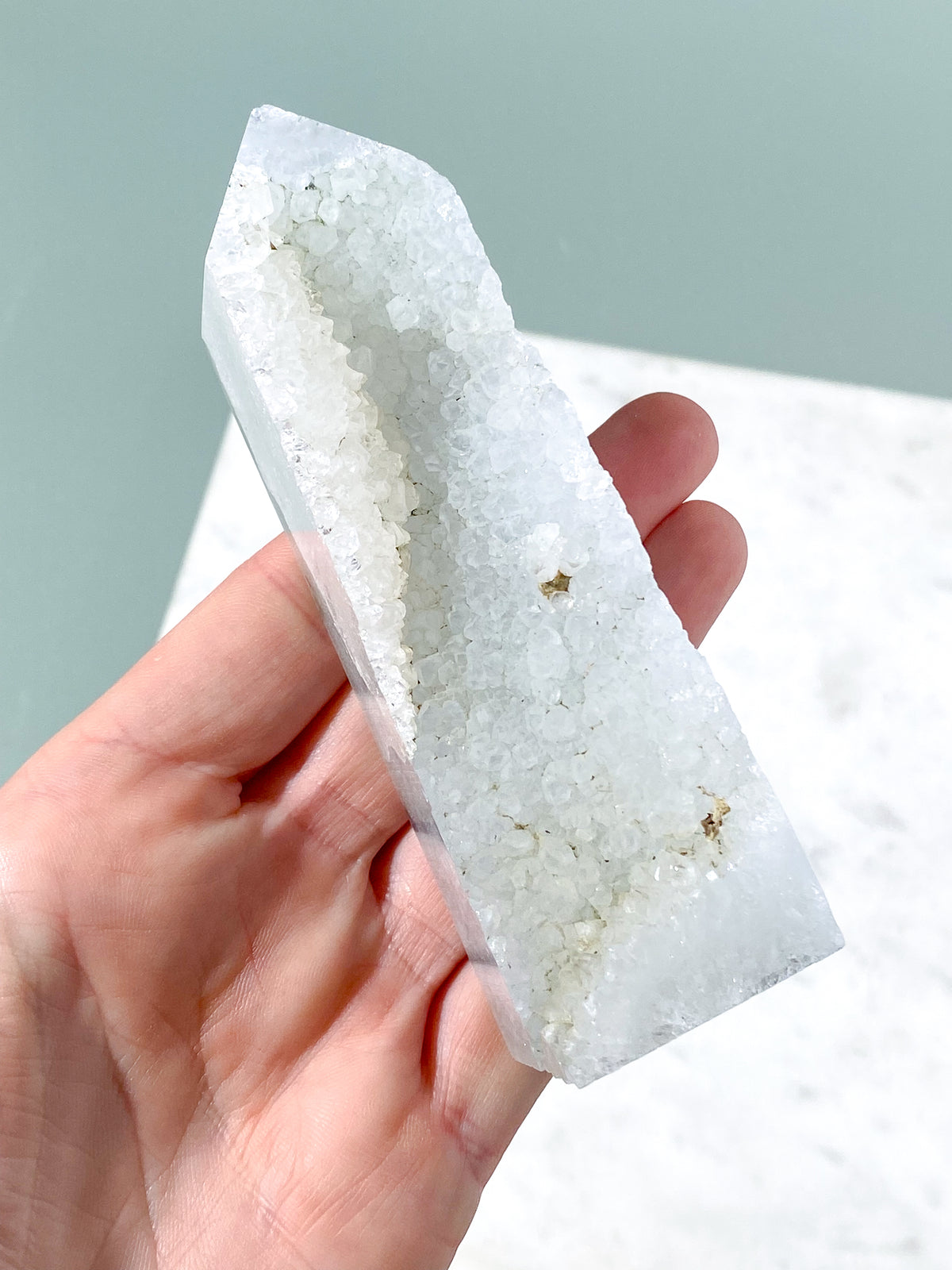 Druzy Mos Agat Tårn (Nr. 18)