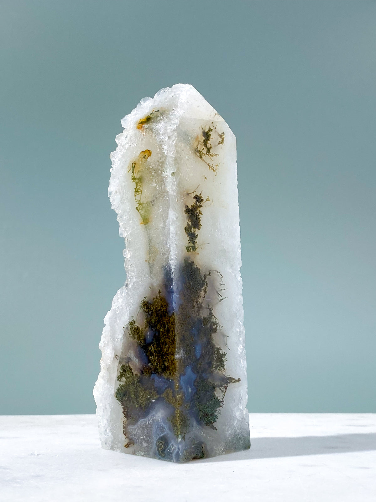Druzy Mos Agat Tårn (Nr. 19)