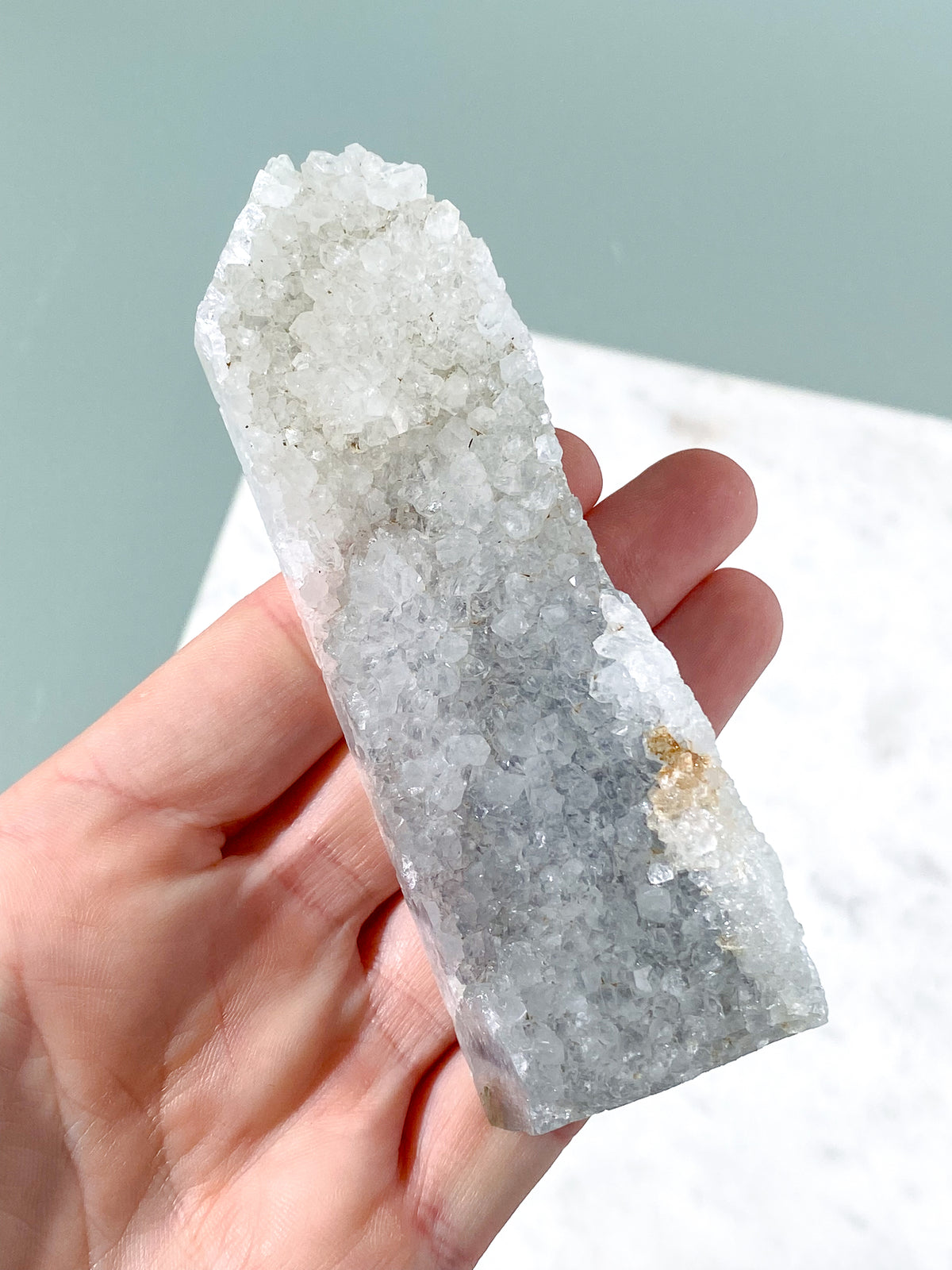 Druzy Mos Agat Tårn (Nr. 19)