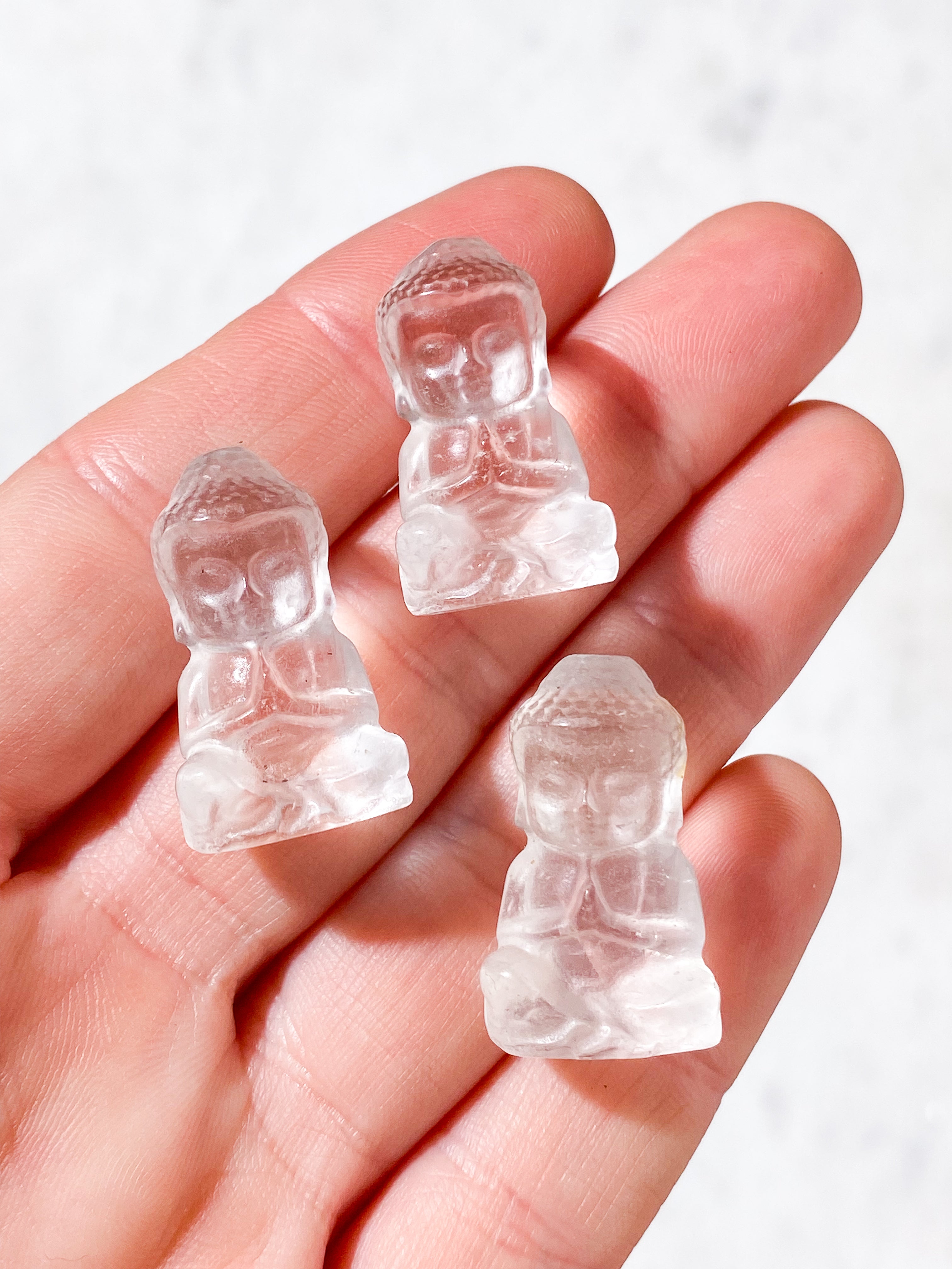 Bjergkrystal mini Lomme Buddha