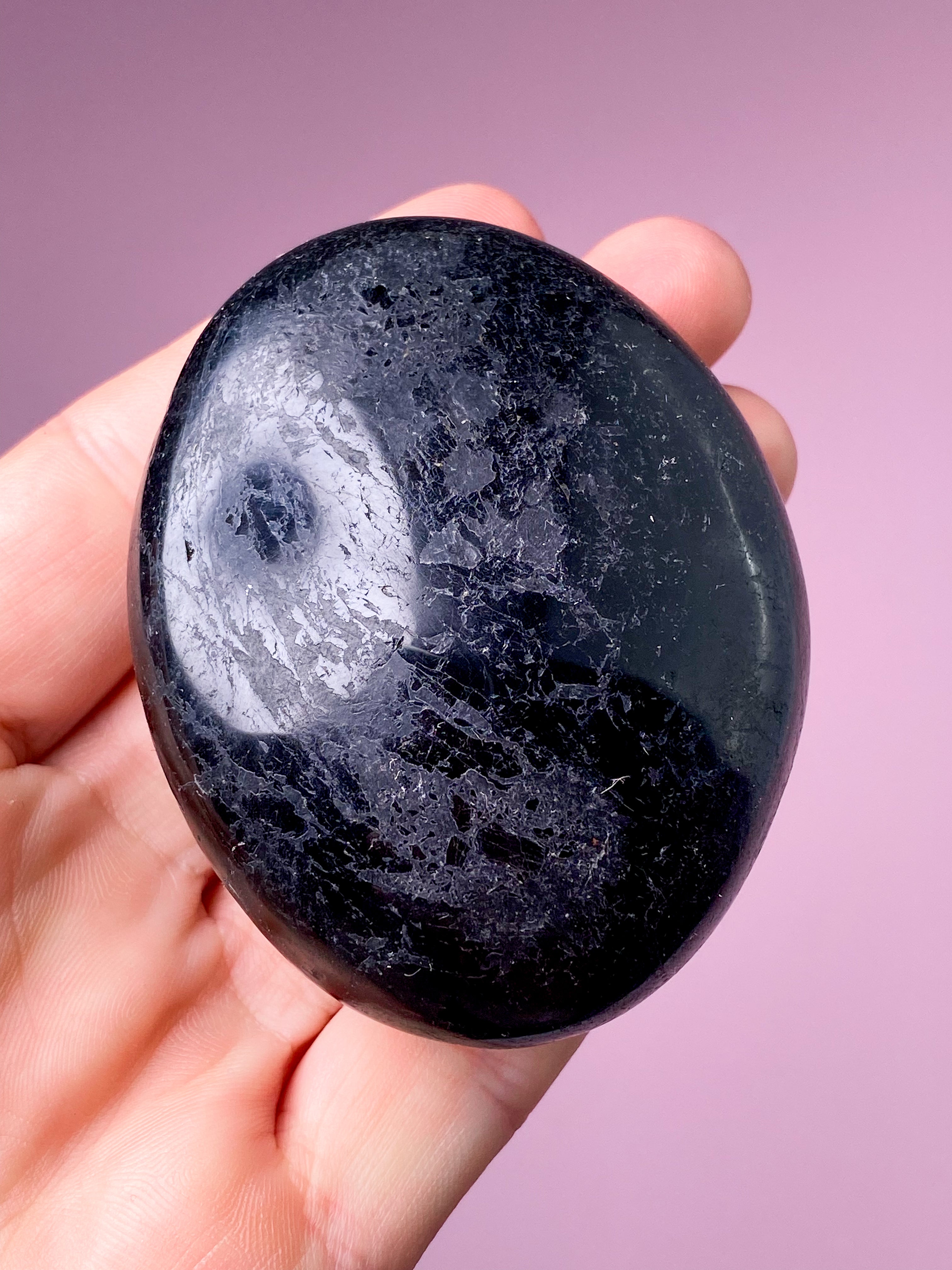 Sort Turmalin Palmstone (Nr. 6)