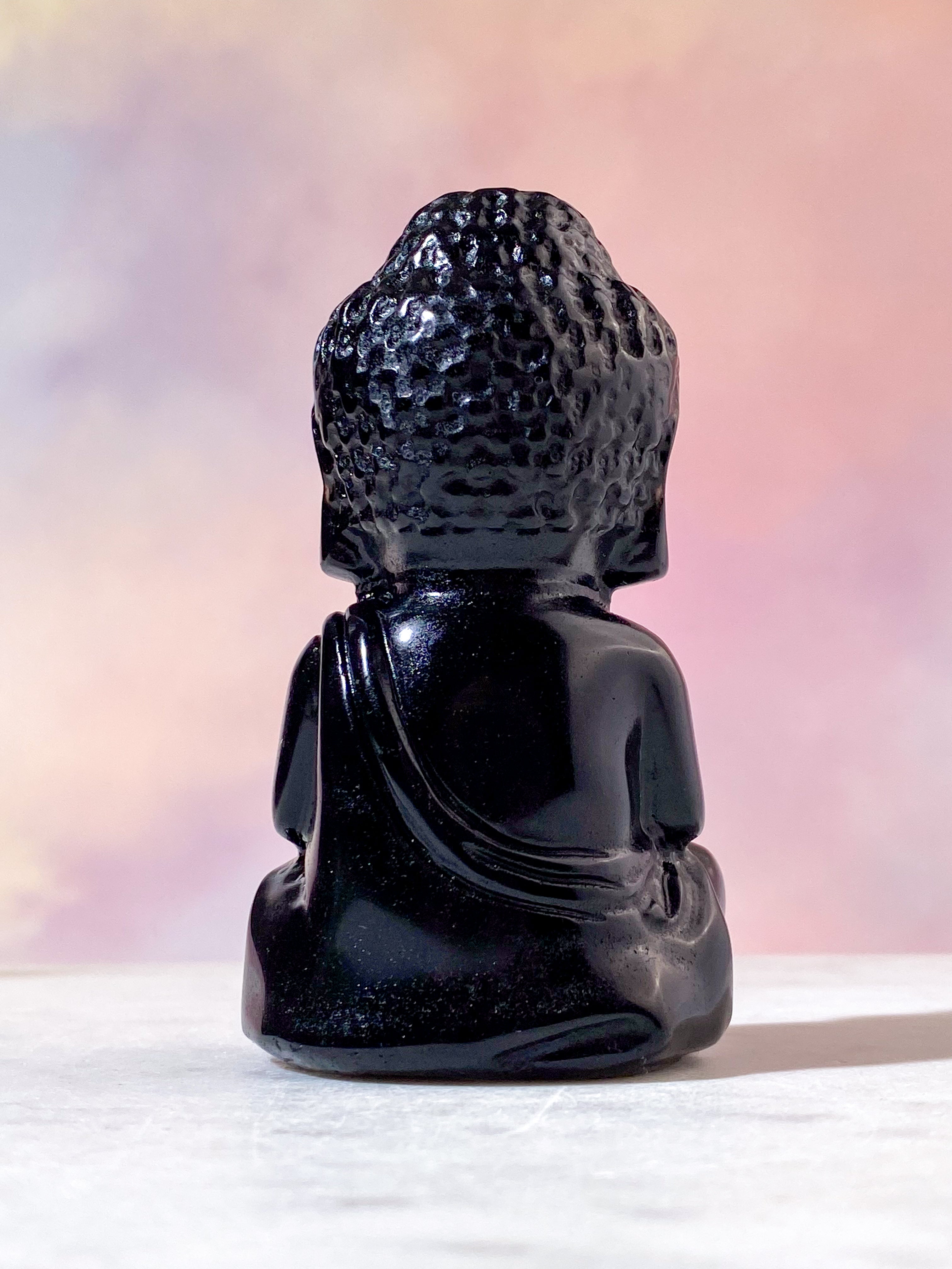 Sort Obsidian Buddha