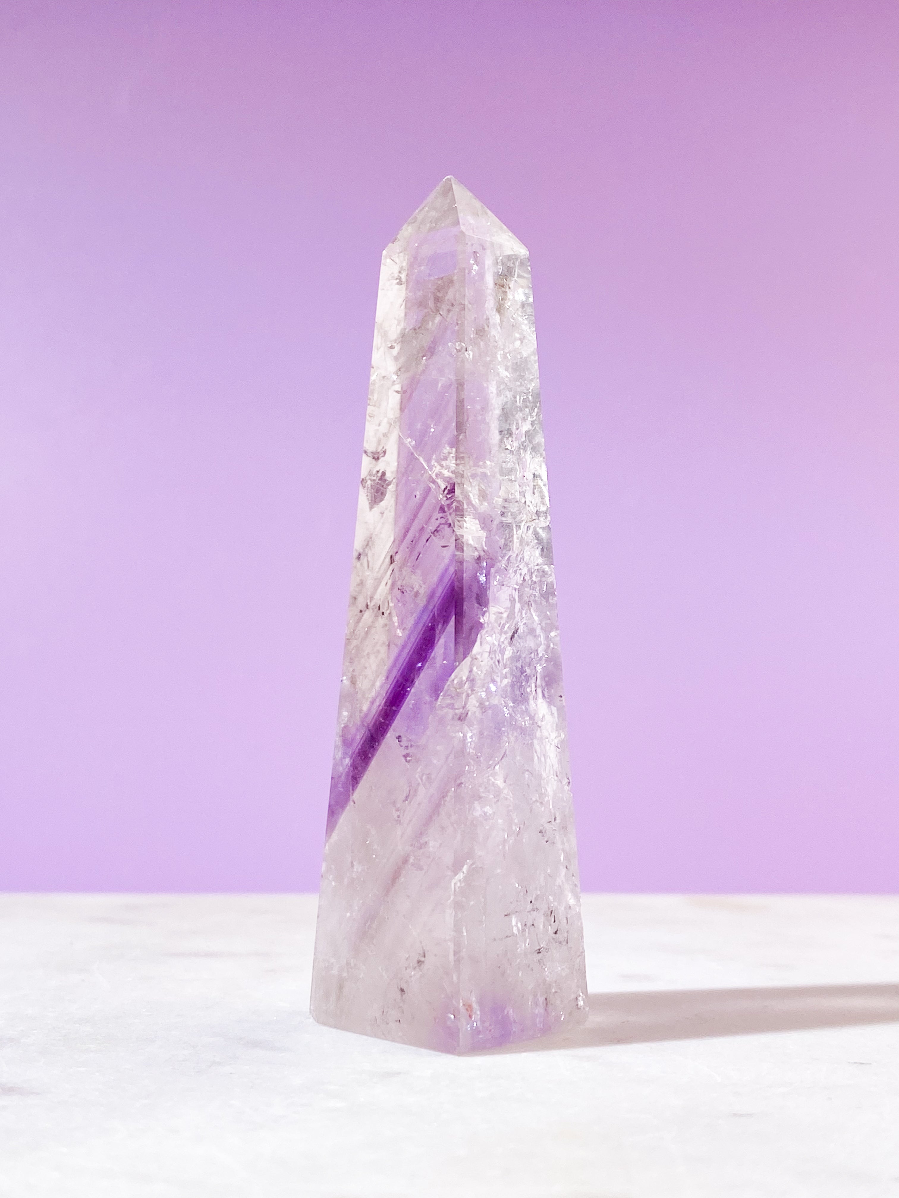 Smokey Fantom Ametyst Obelisk (Nr. 17)