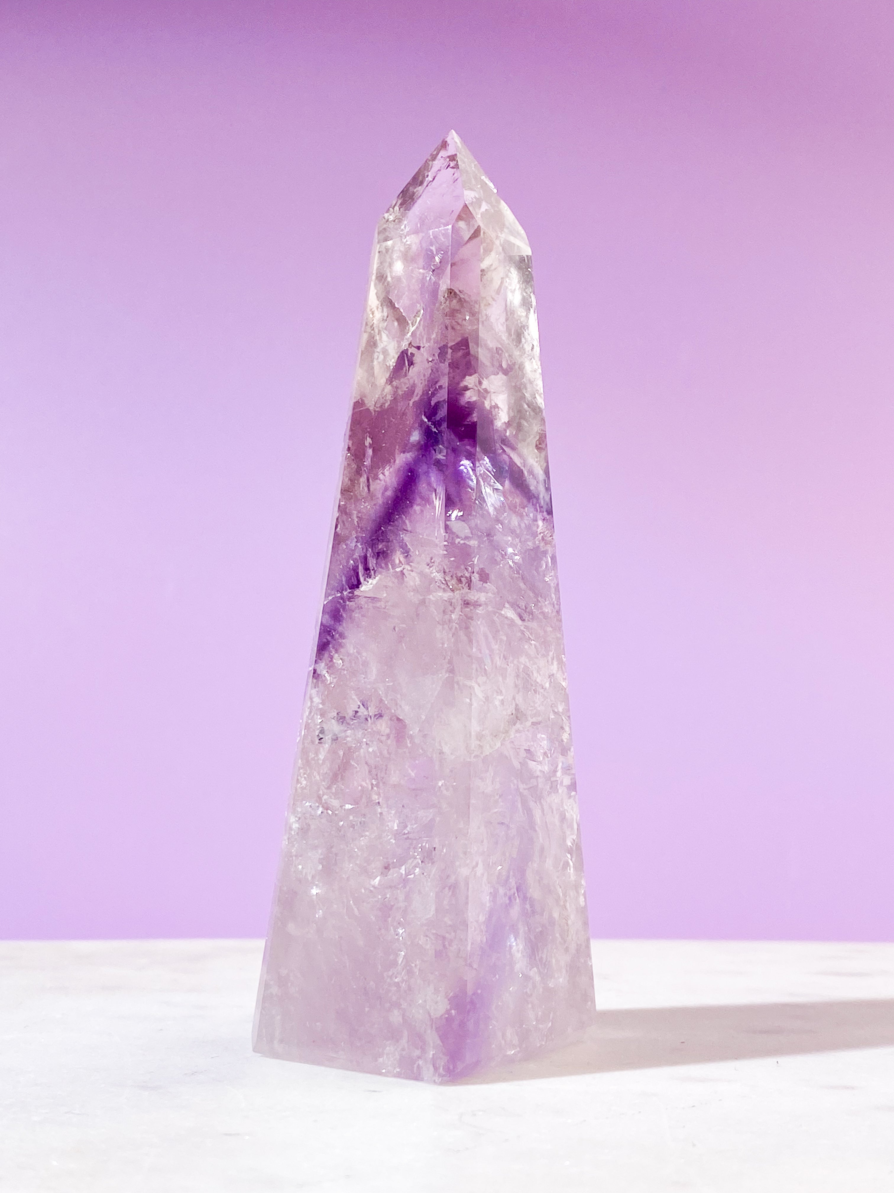 Smokey Phantom Ametist Obelisk (Nr. 25)