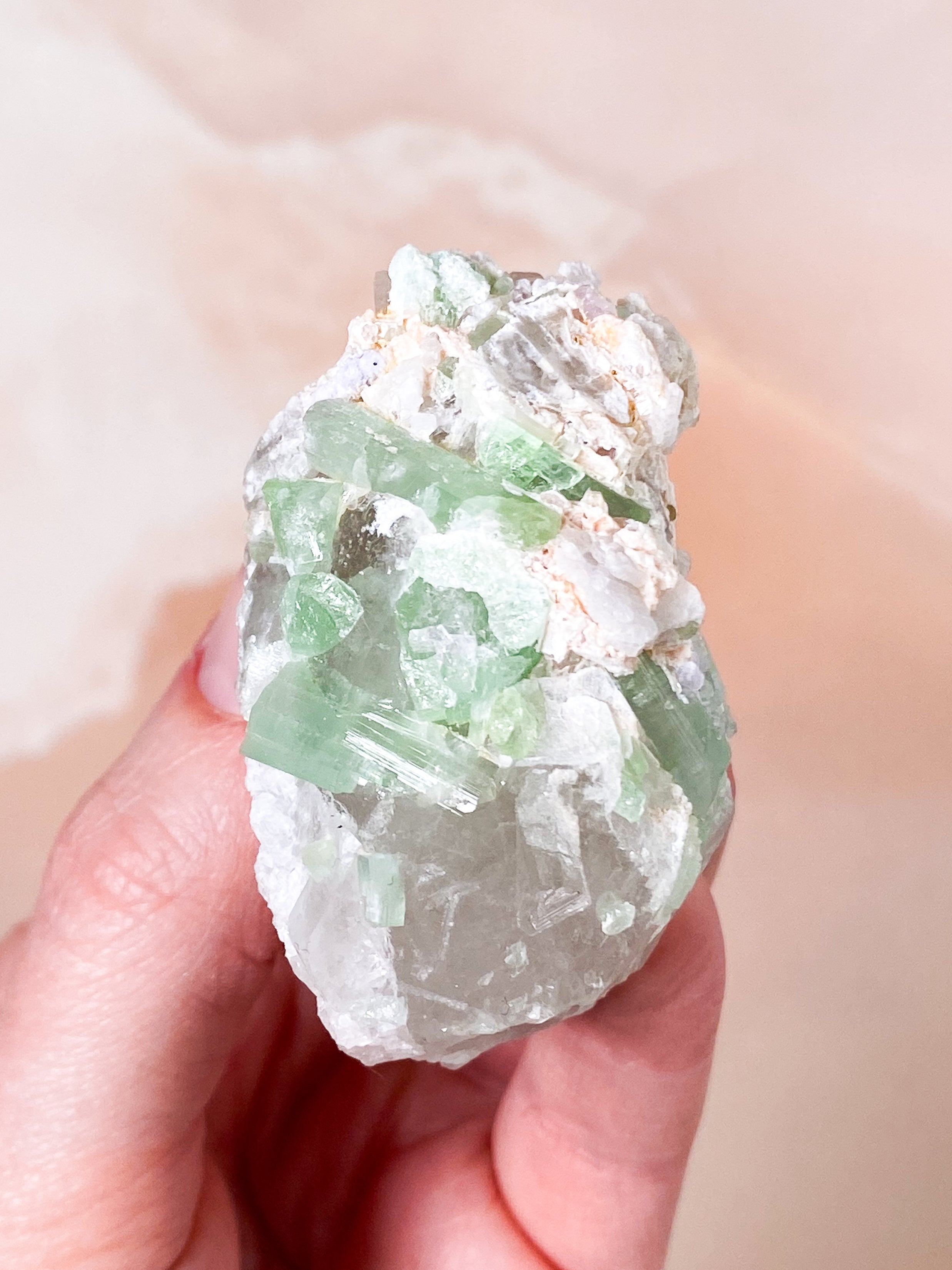 Grøn Turmalin Klynge (Nr. 4)