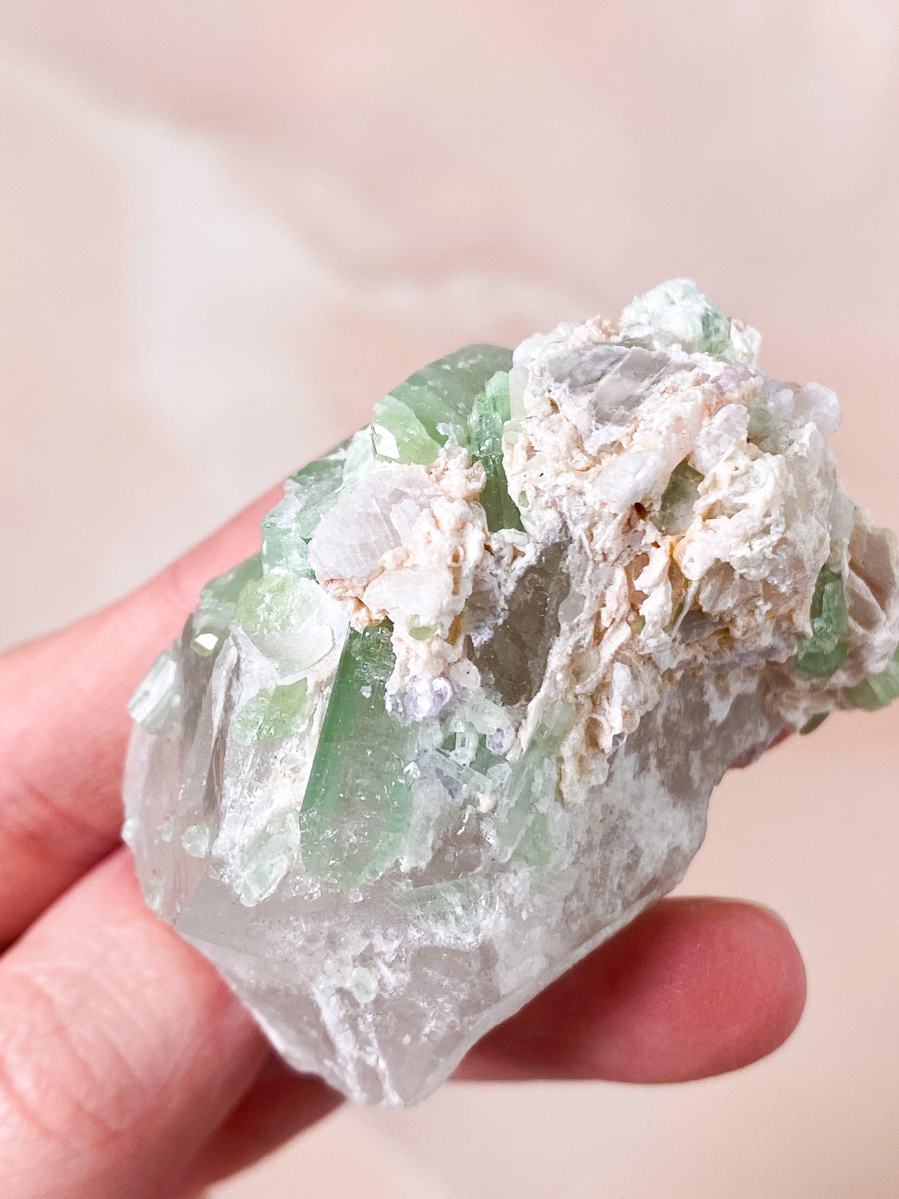 Grøn Turmalin Klynge (Nr. 4)