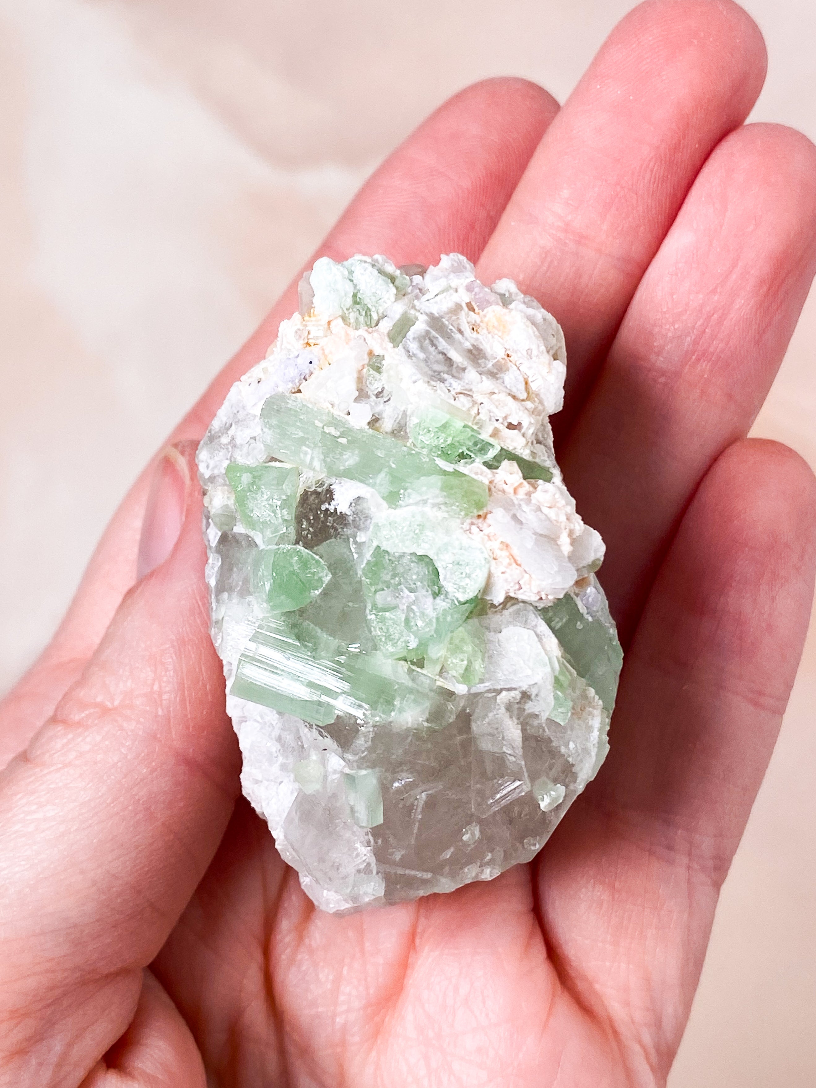 Grøn Turmalin Klynge (Nr. 4)