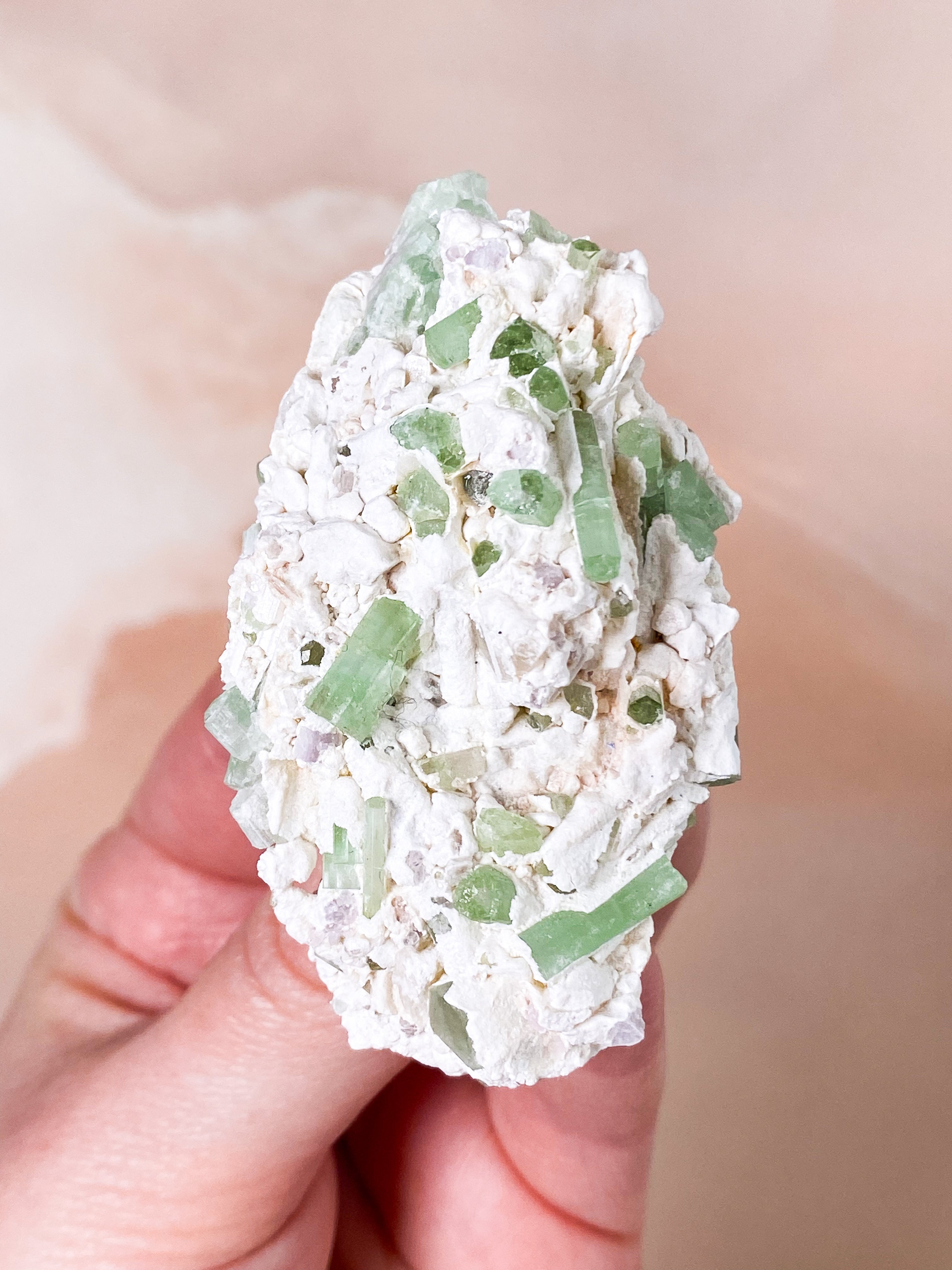 Grøn Turmalin Klynge (Nr. 5)