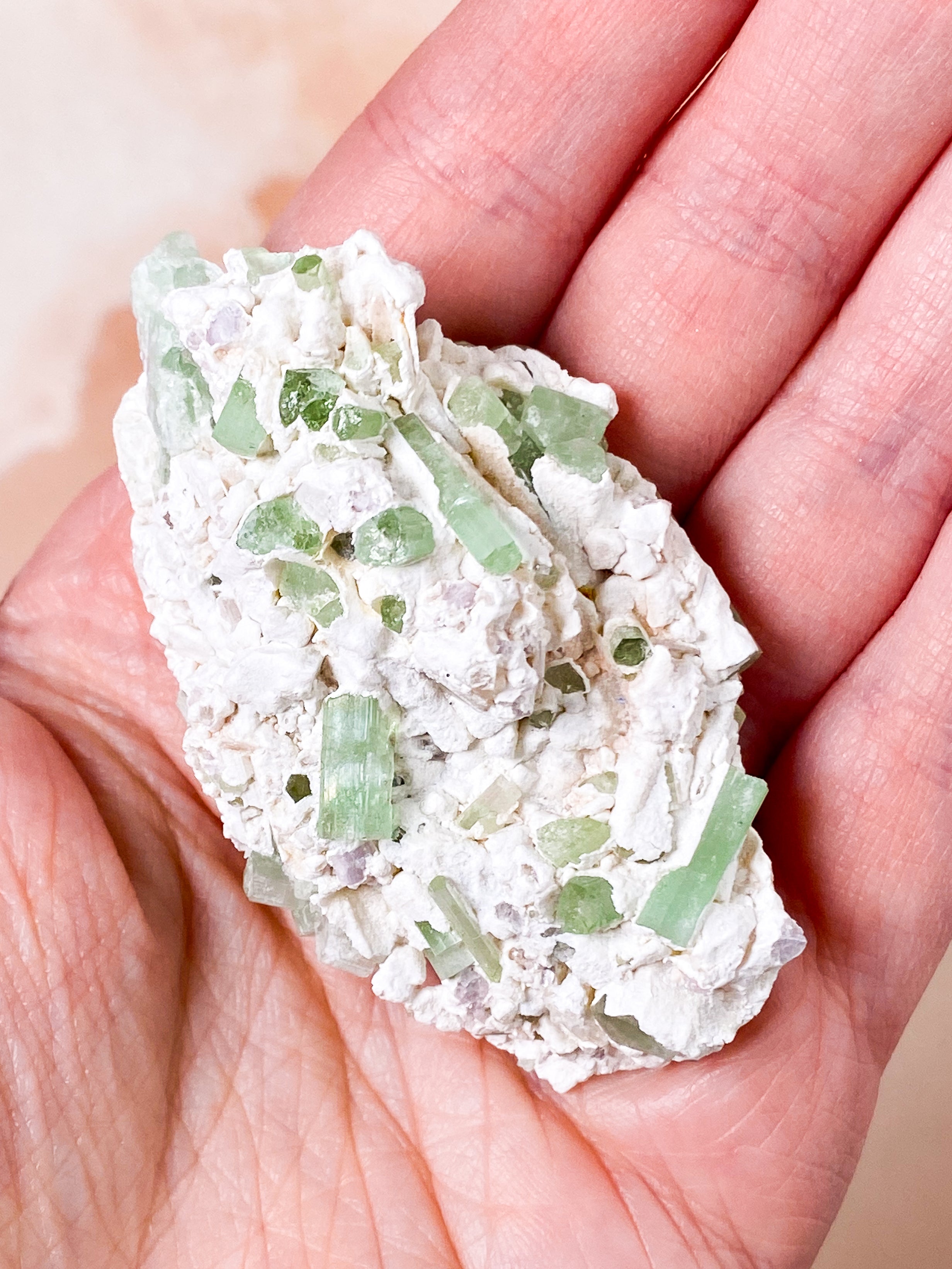 Grøn Turmalin Klynge (Nr. 5)