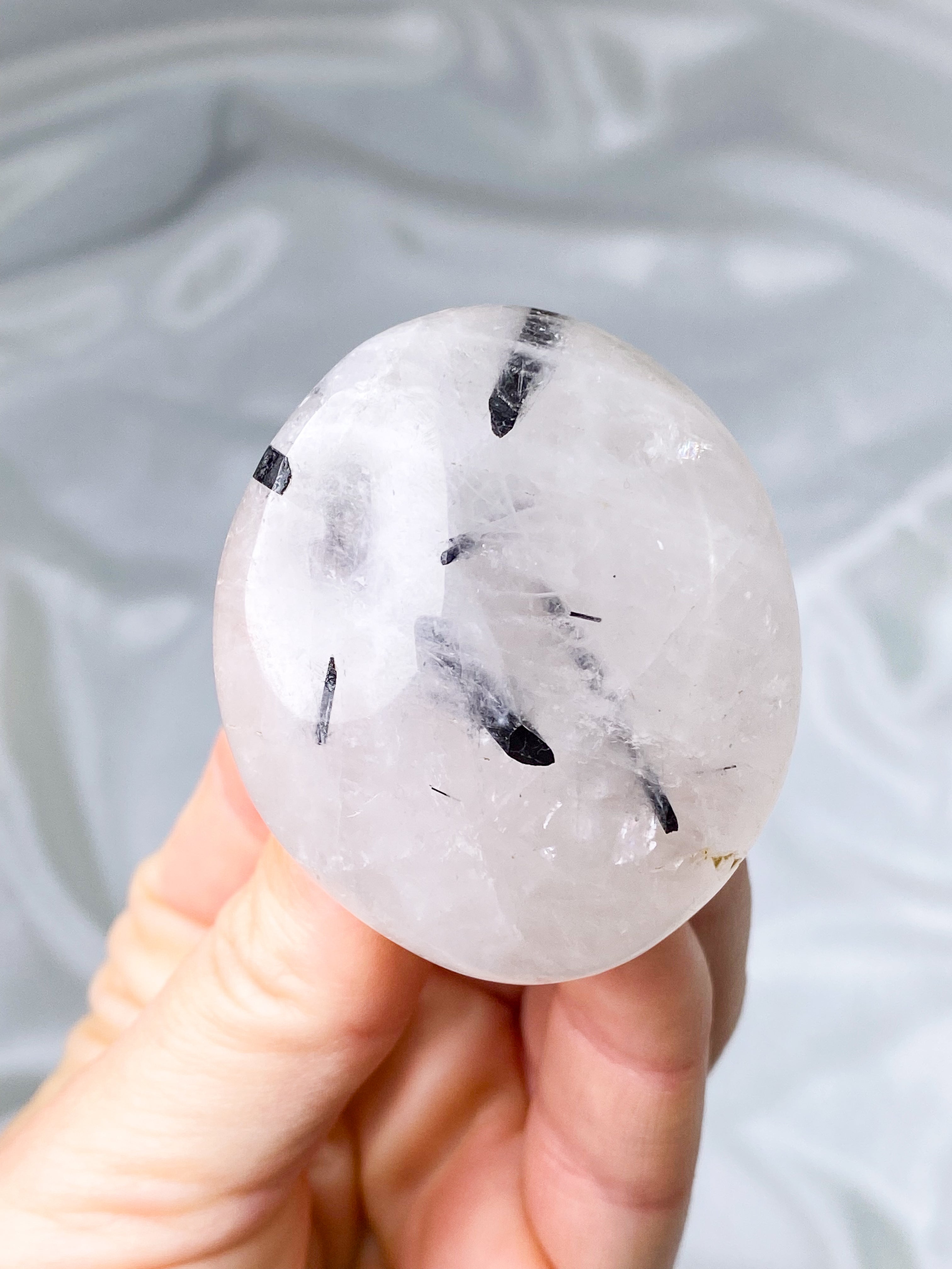 Turmalin Kvarts Palmstone (Nr. 2)