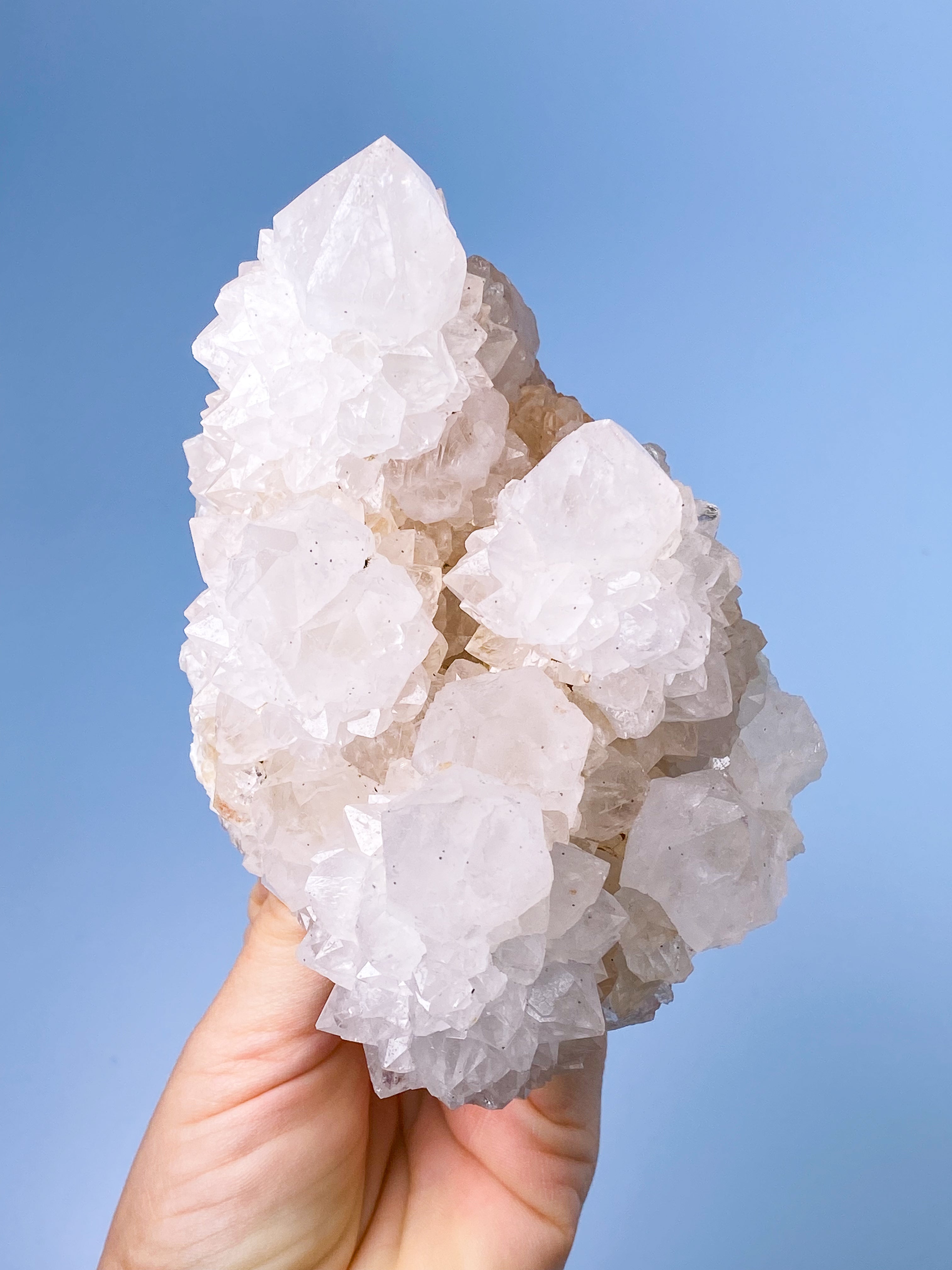 Hvid Spirit Quartz Klynge (Nr. 5)