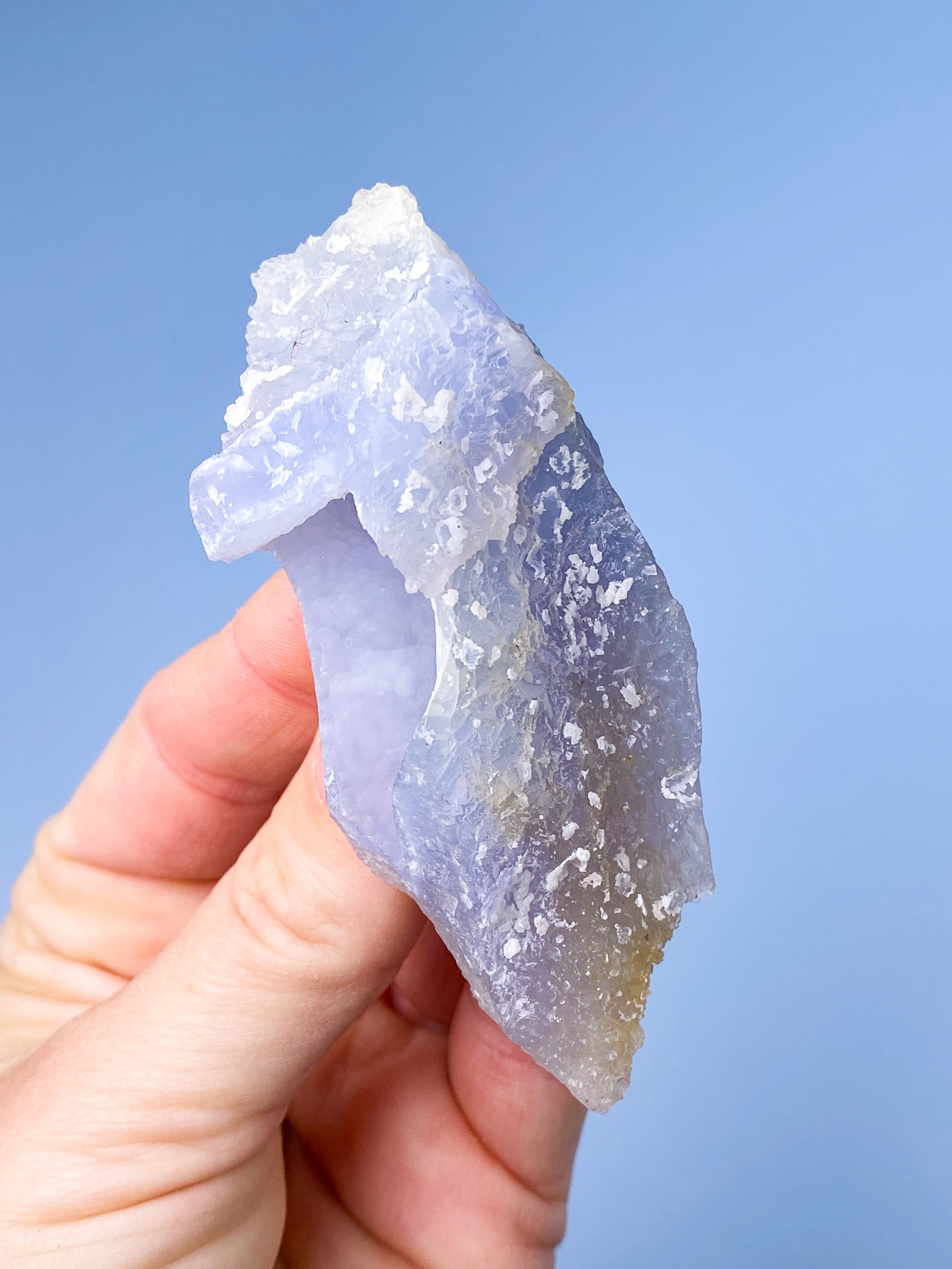 Druzy Blonde Agat Klynge (Nr. 1)