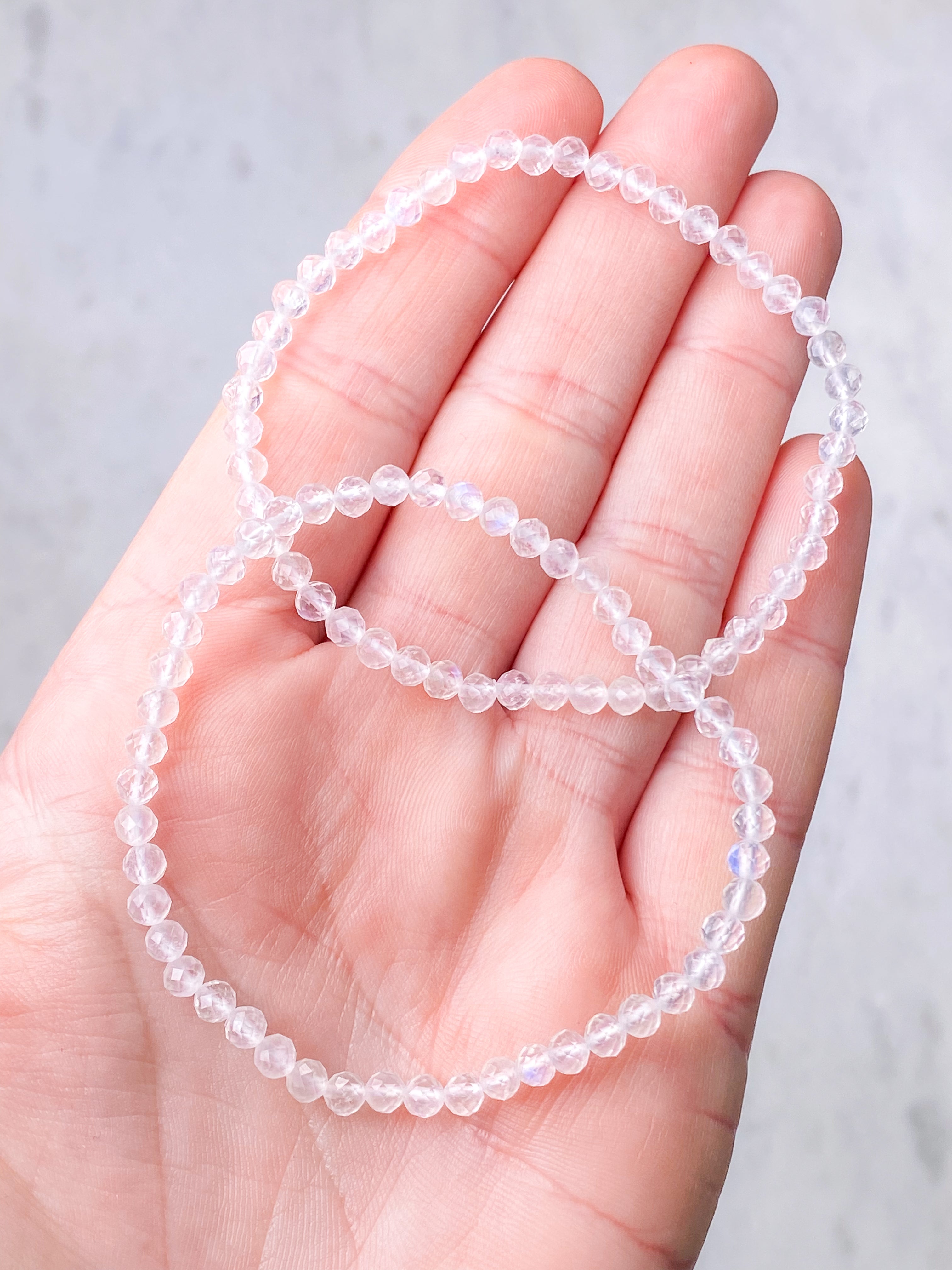 Regnbue Månesten Armbånd (Facet)