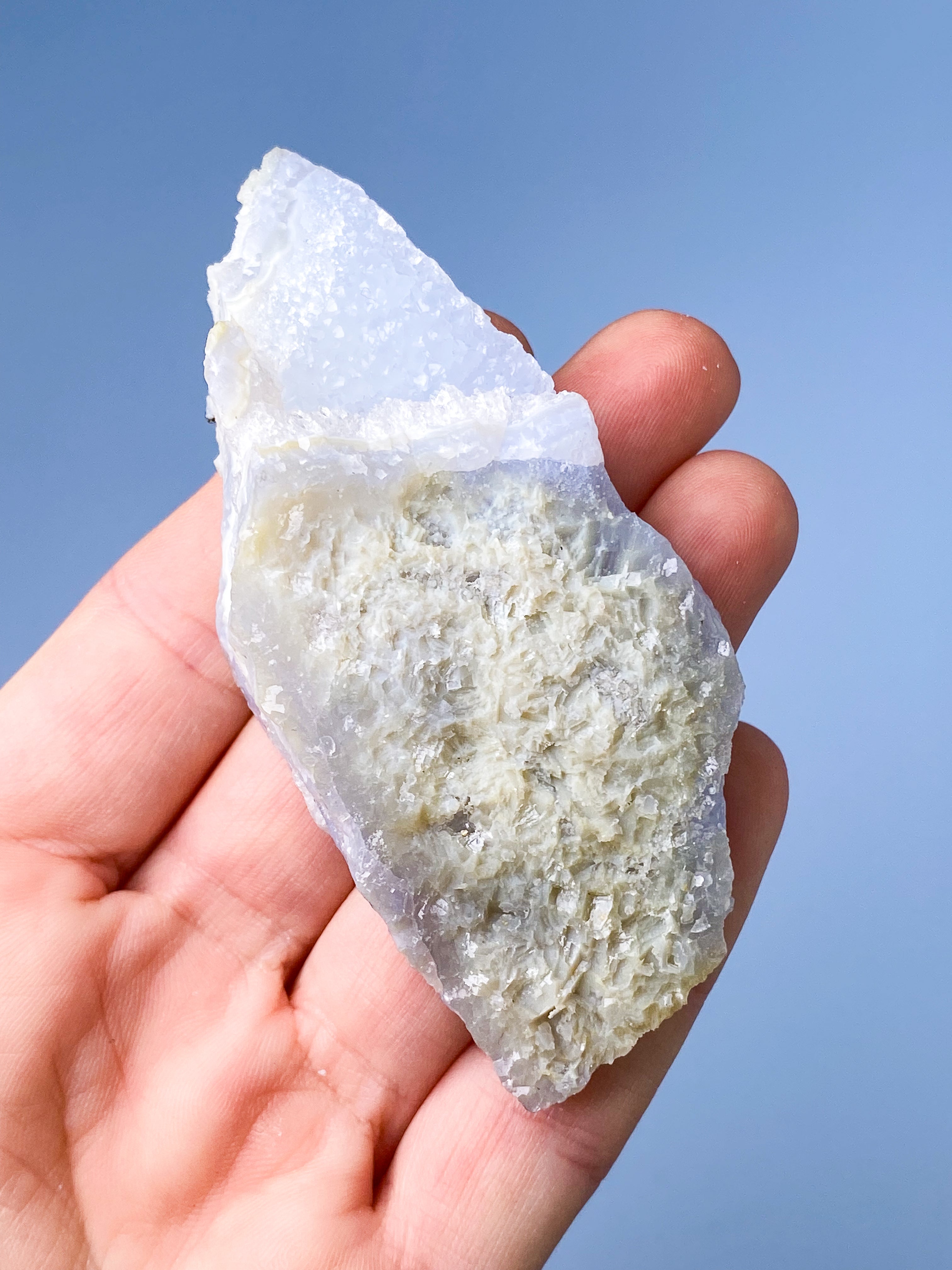 Druzy Blonde Agat Klynge (Nr. 10)