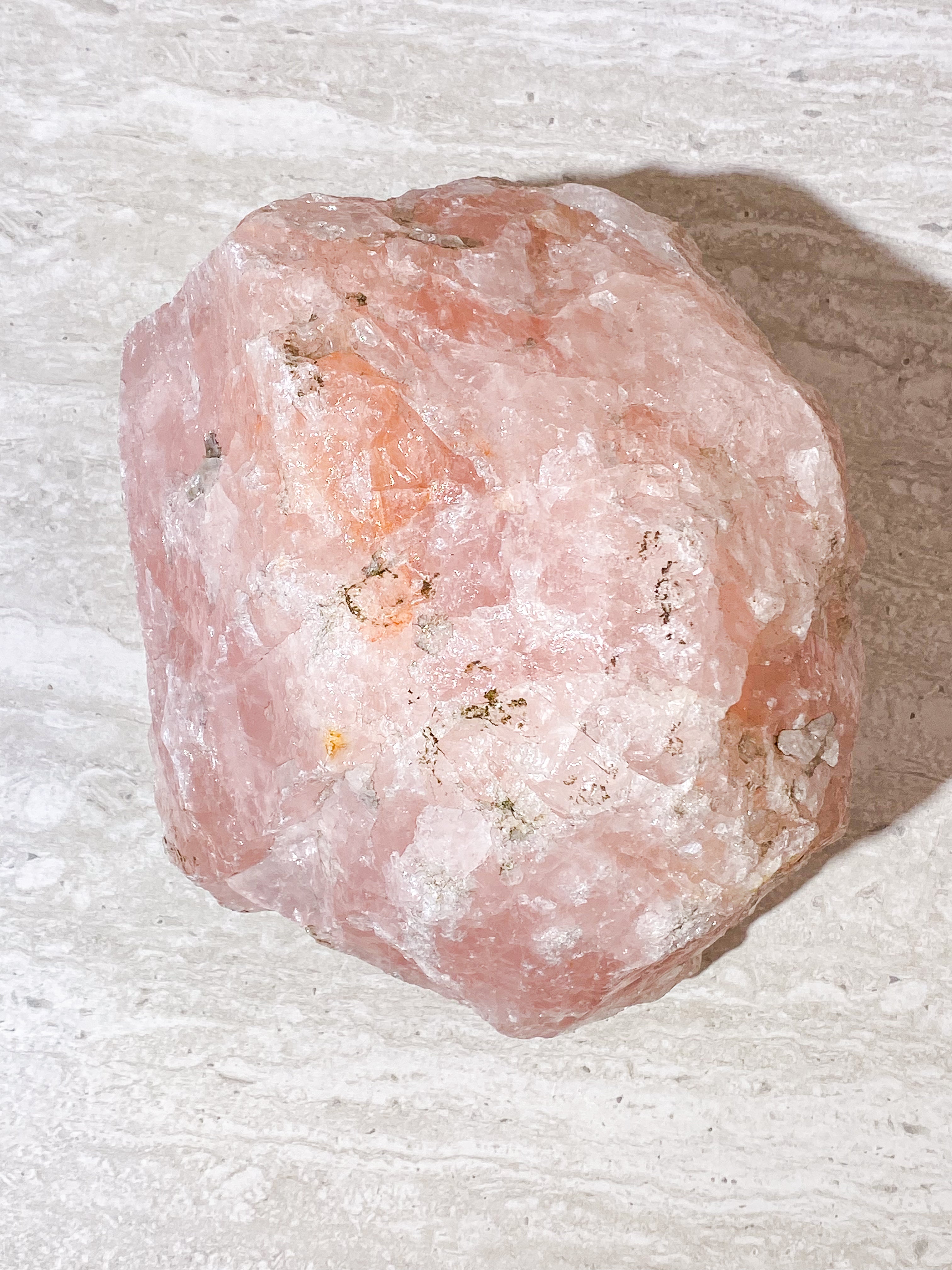 Kæmpe Rå Rosakvarts (Nr. 7) 8,9 kg.