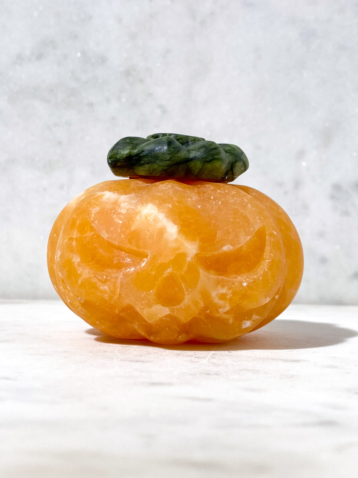 Orange Calcit Græskar M. Jade (Nr. 2)