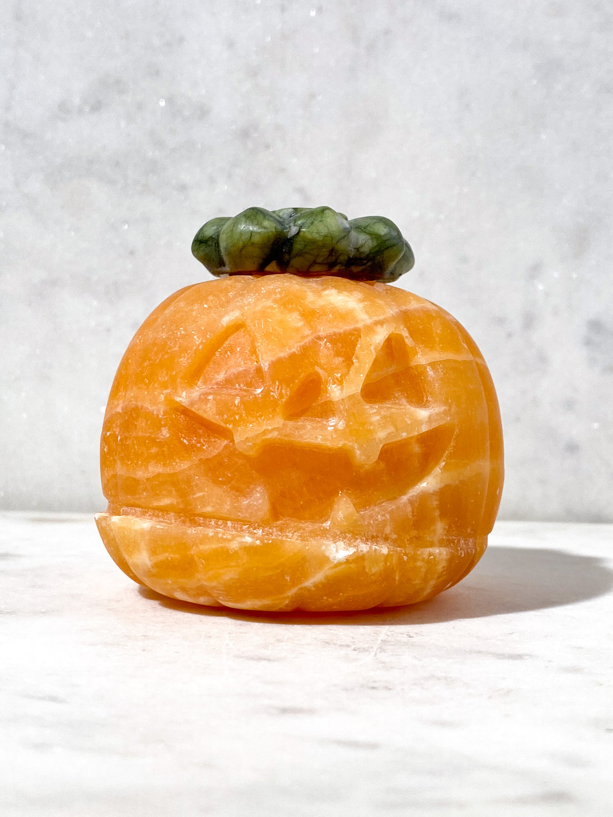 Orange Calcit Græskar M. Jade (Nr. 3)