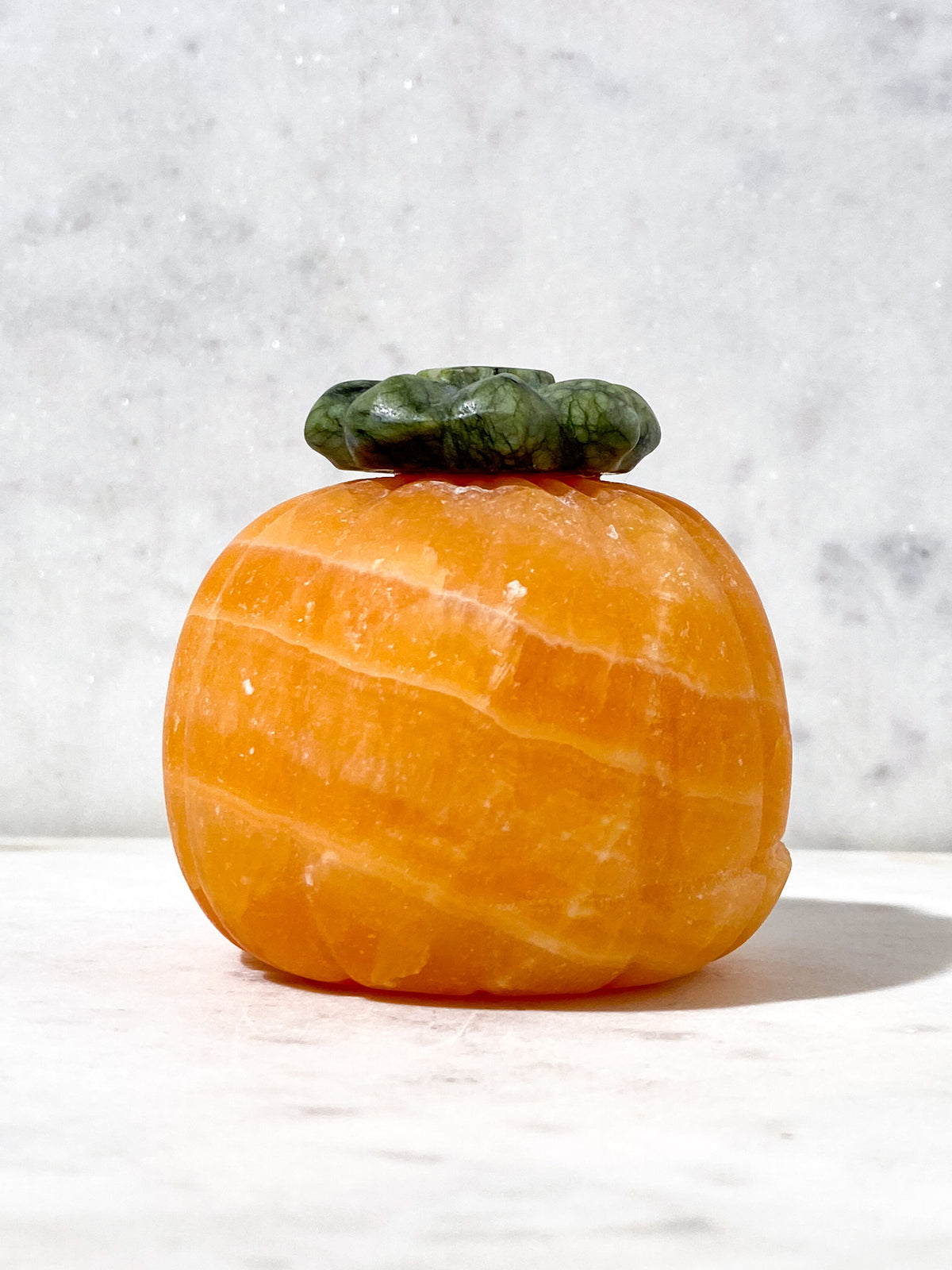 Orange Calcit Græskar M. Jade (Nr. 3)