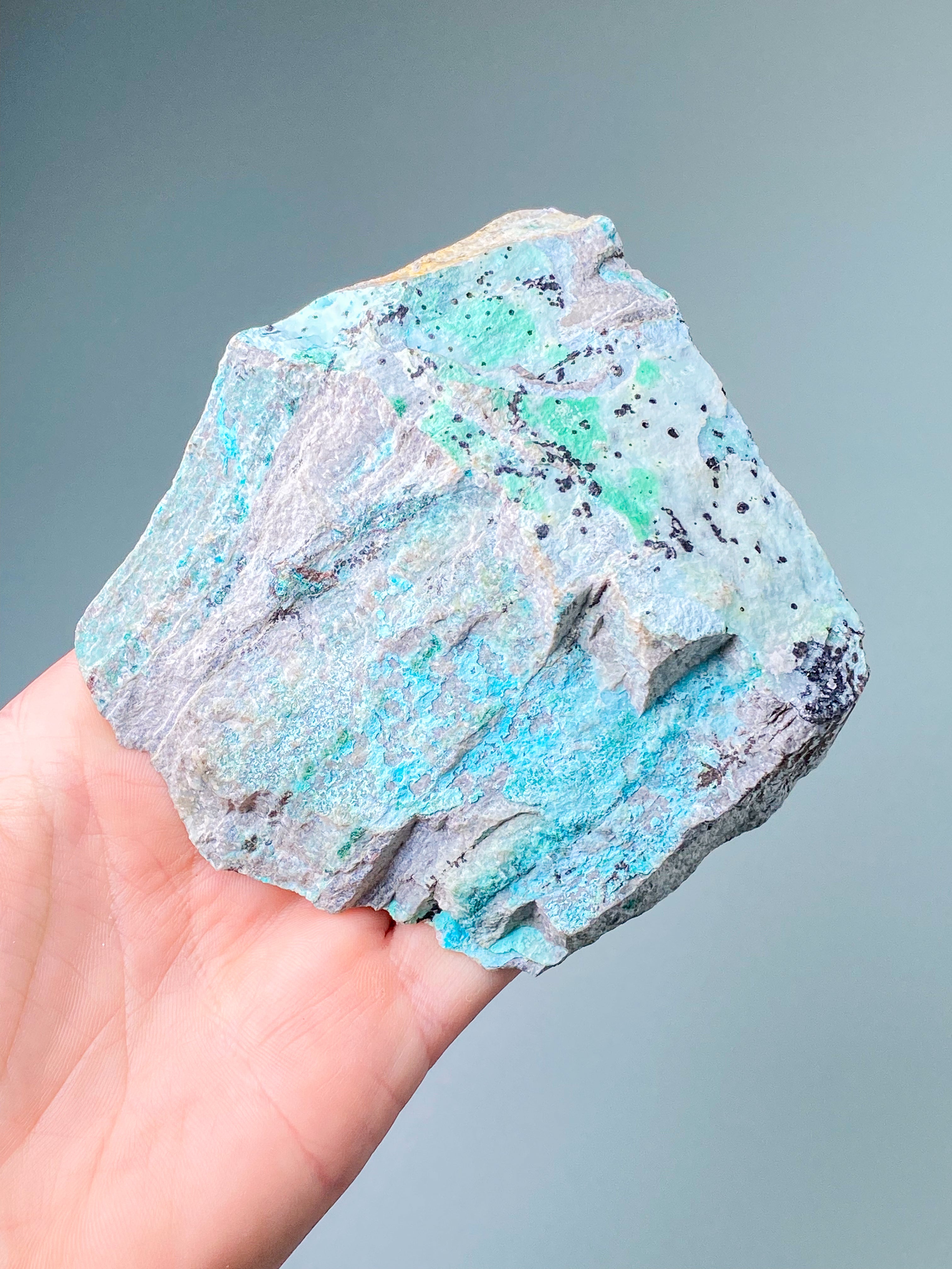 Druzy Chrysocolla Klynge (Nr. 1)