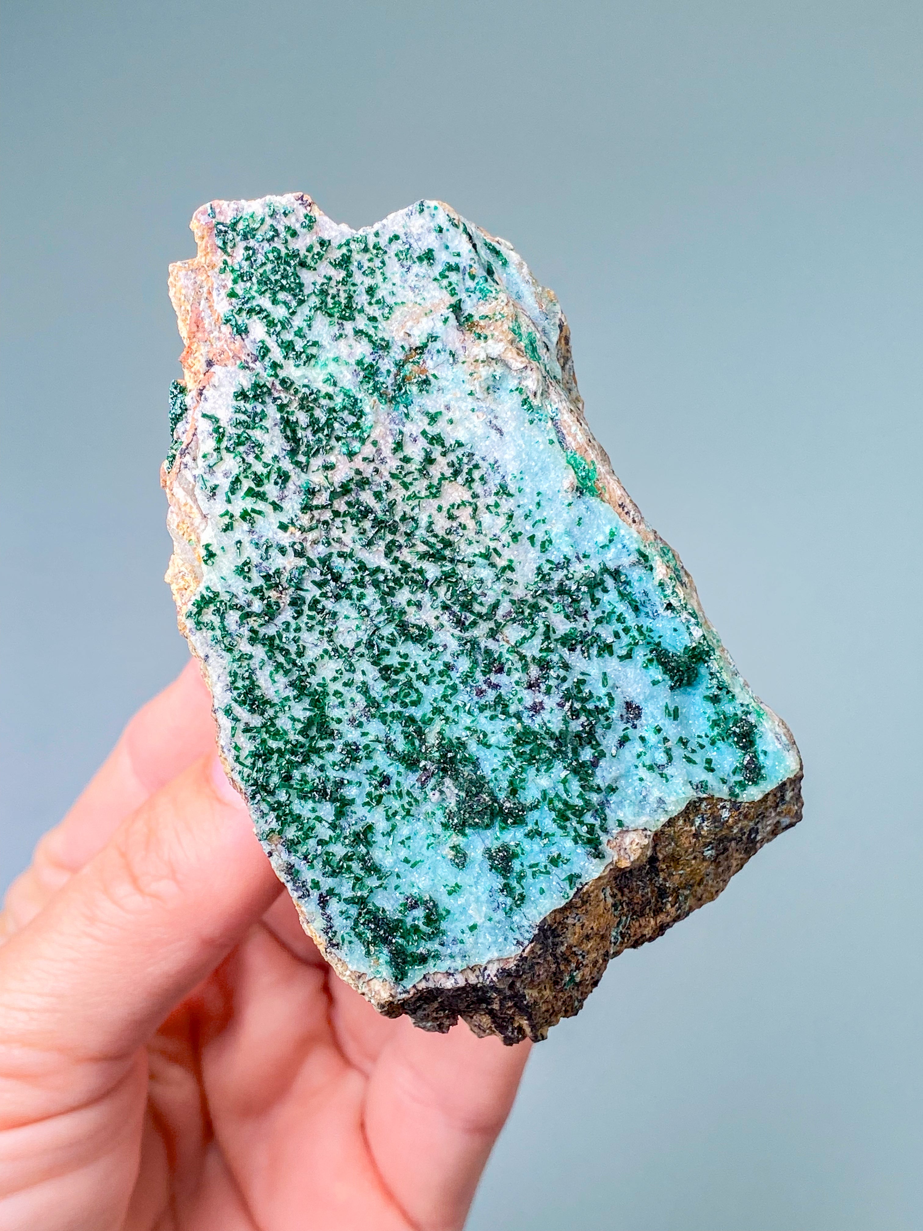 Druzy Chrysocolla Klynge (Nr. 2)