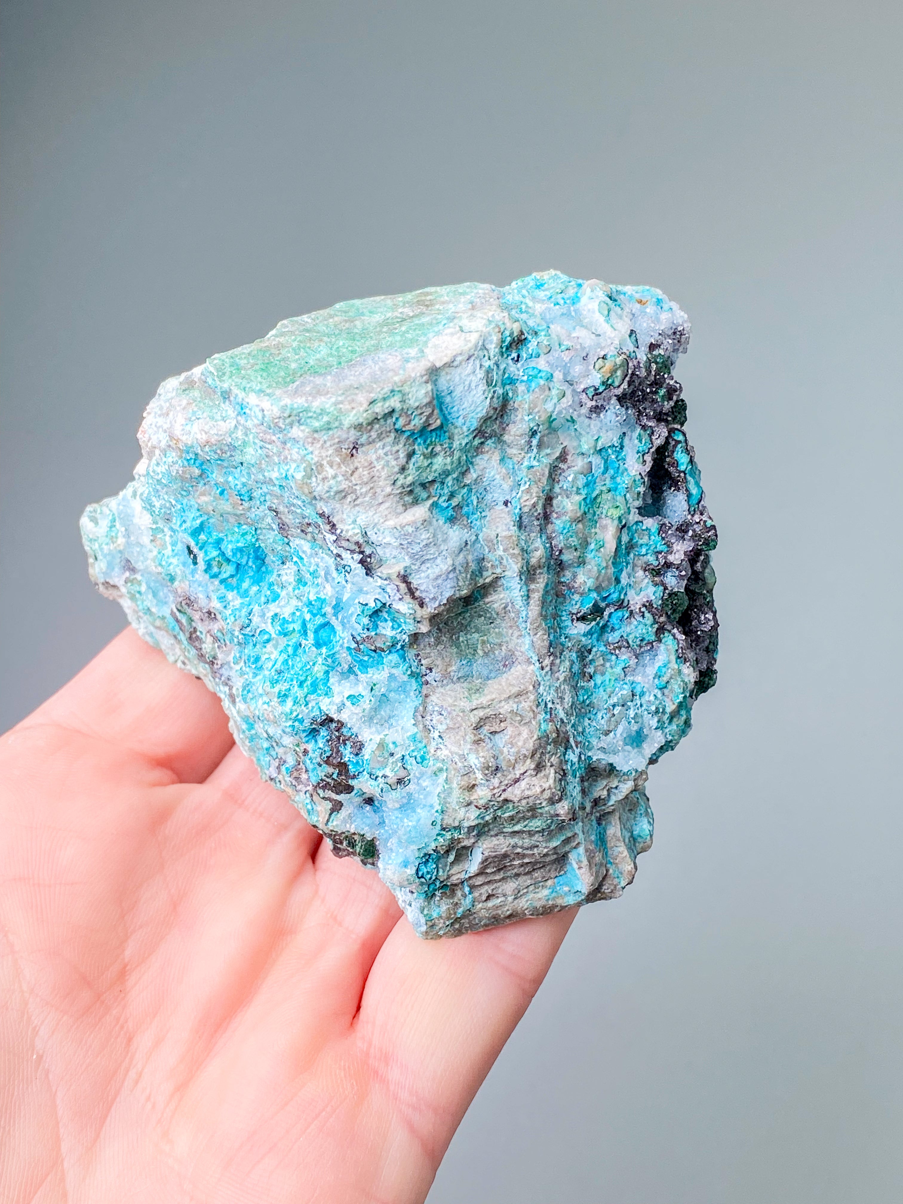 Druzy Chrysocolla Klynge (Nr. 3)