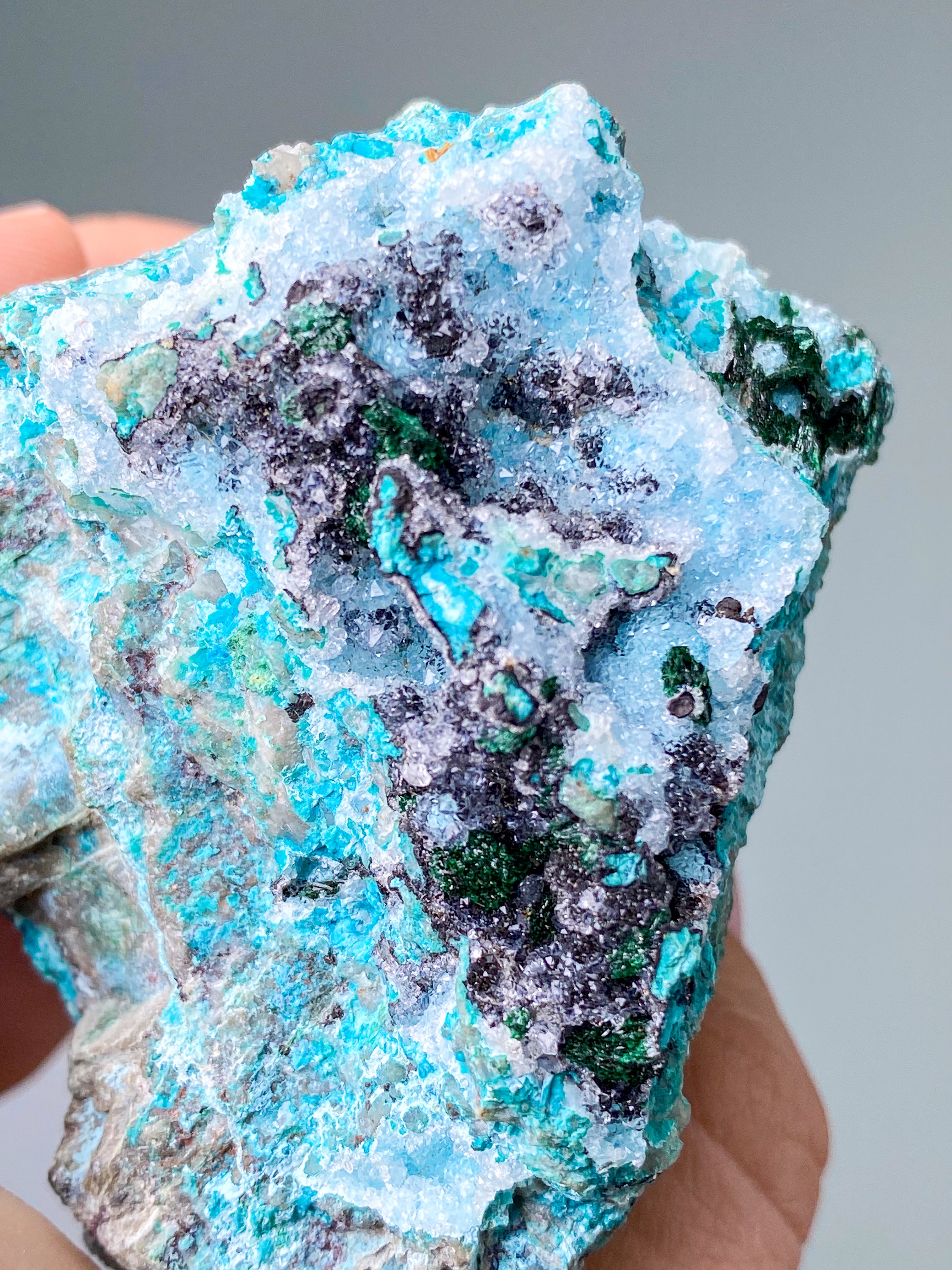 Druzy Chrysocolla Klynge (Nr. 3)