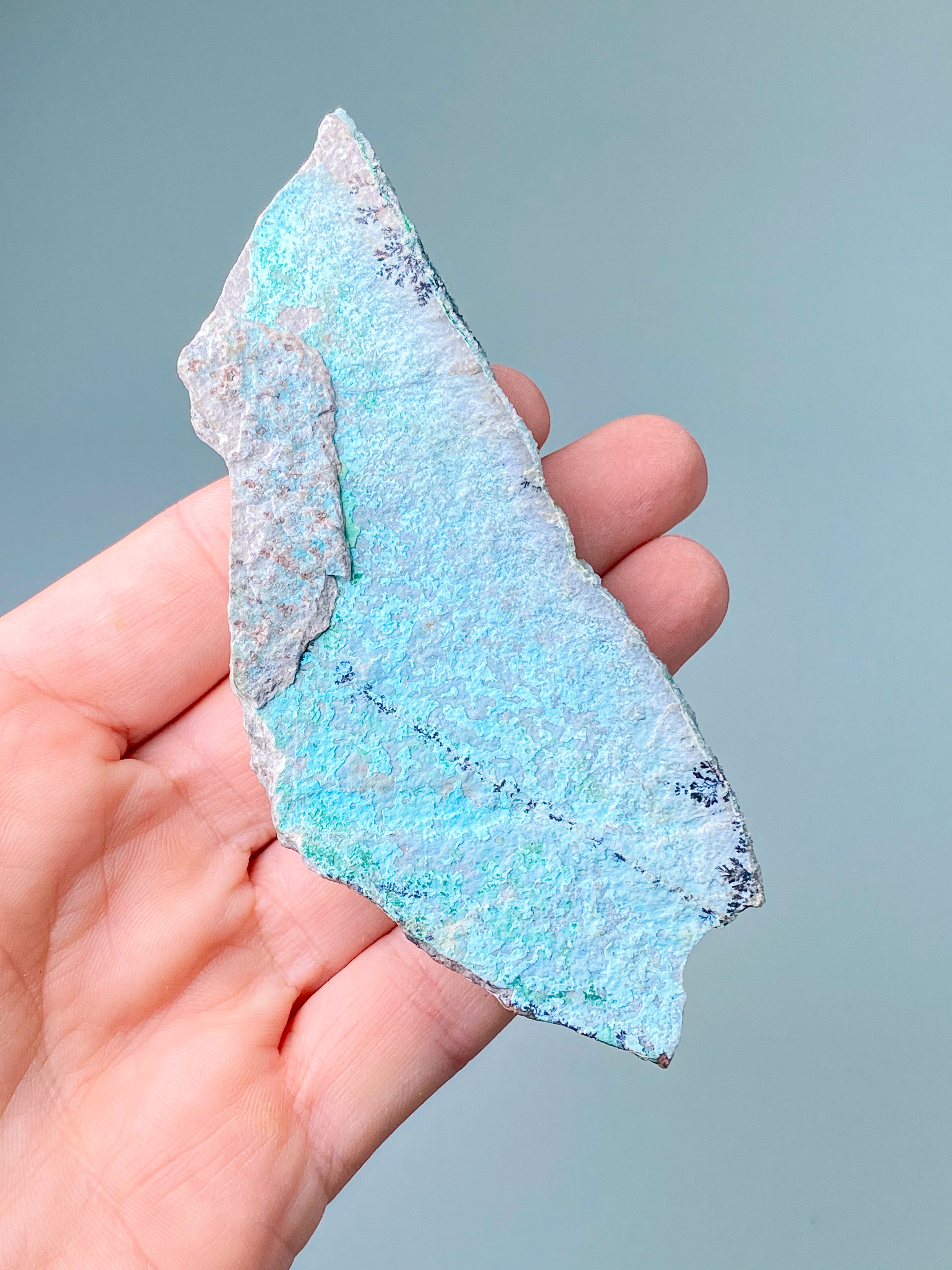 Druzy Chrysocolla Klynge (Nr. 4)
