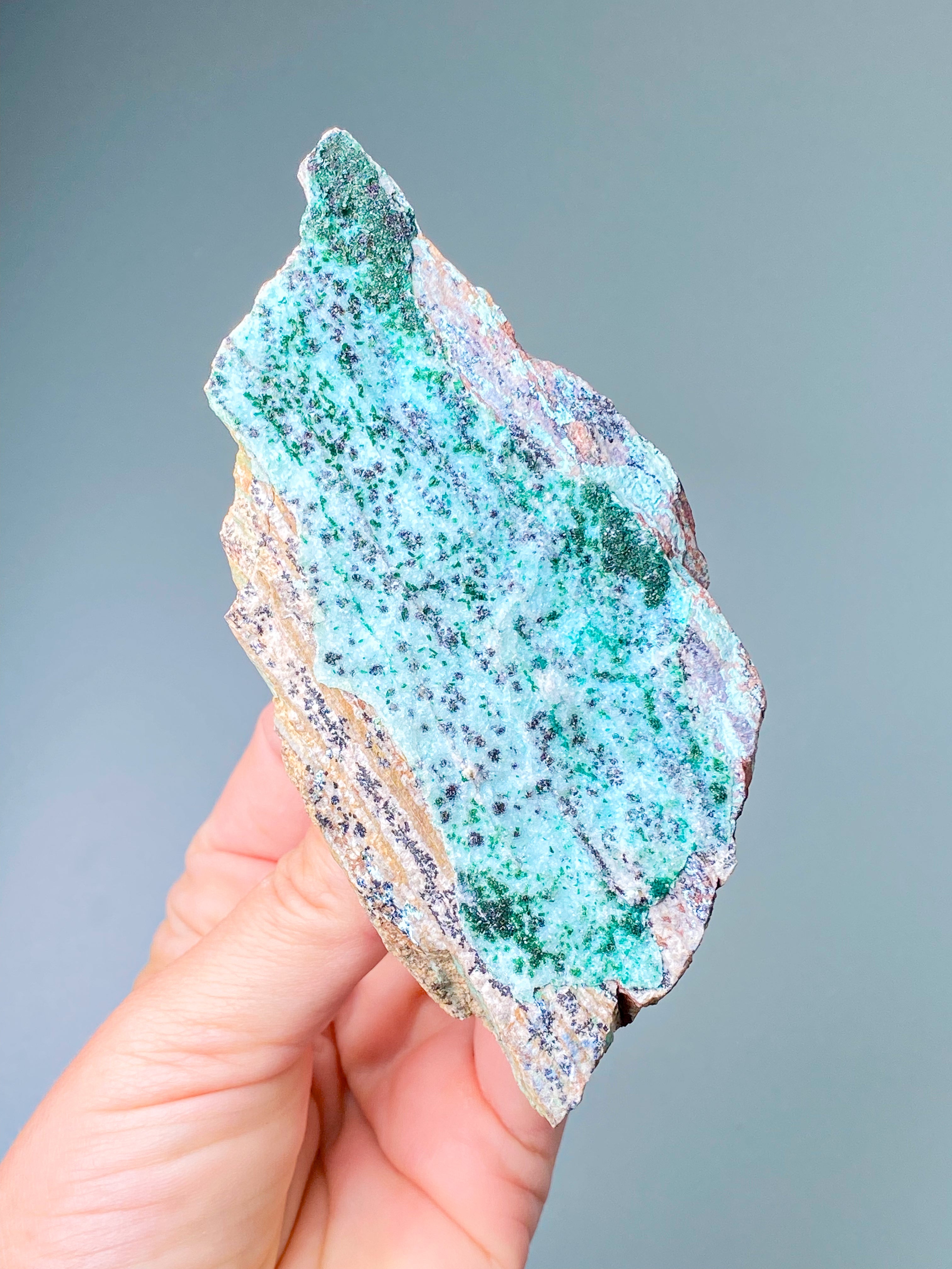 Druzy Chrysocolla Klynge (Nr. 5)