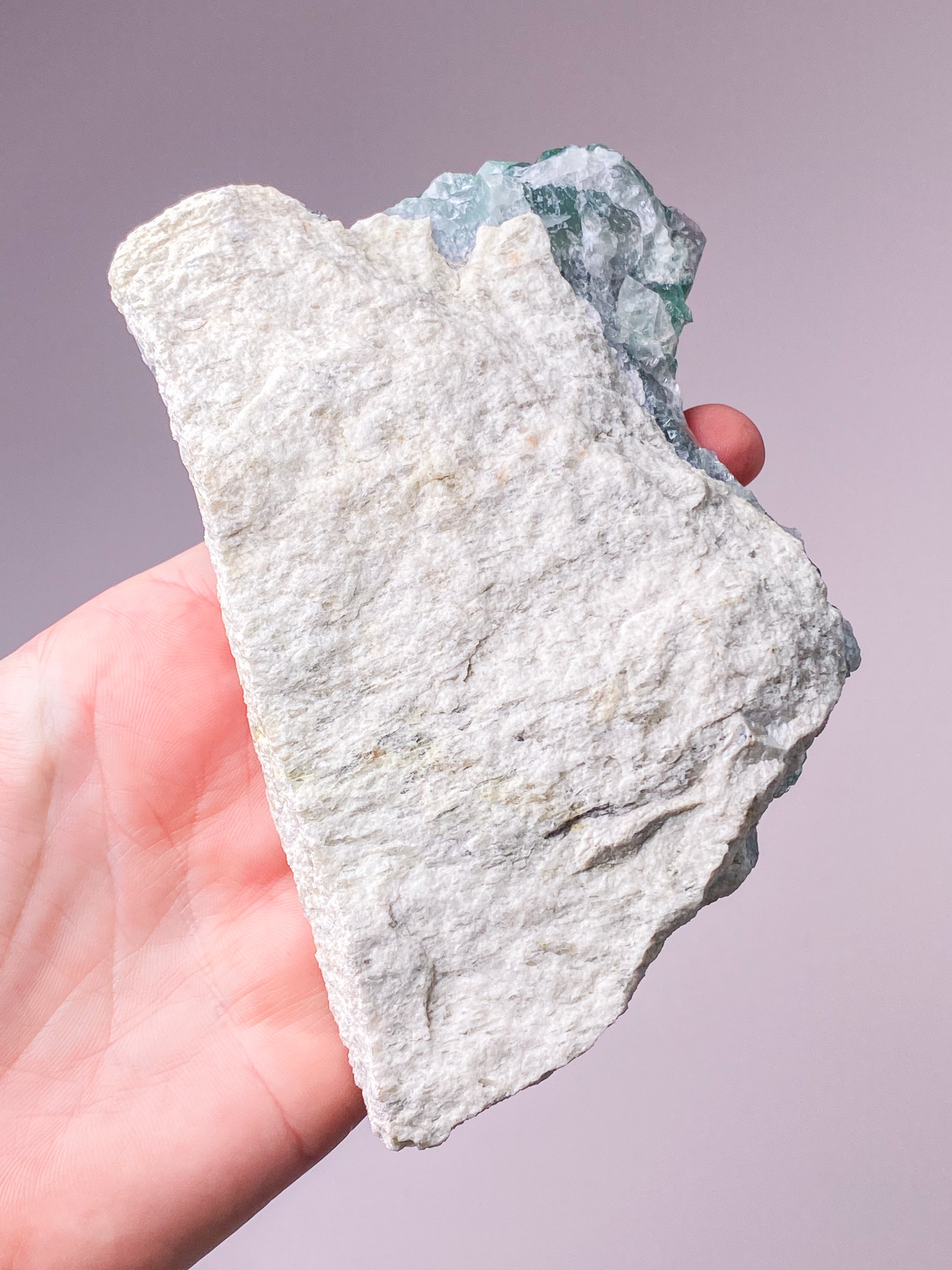 Grøn Kubisk Fluorit Klynge (Nr. 9) Eksklusiv Kvalitet