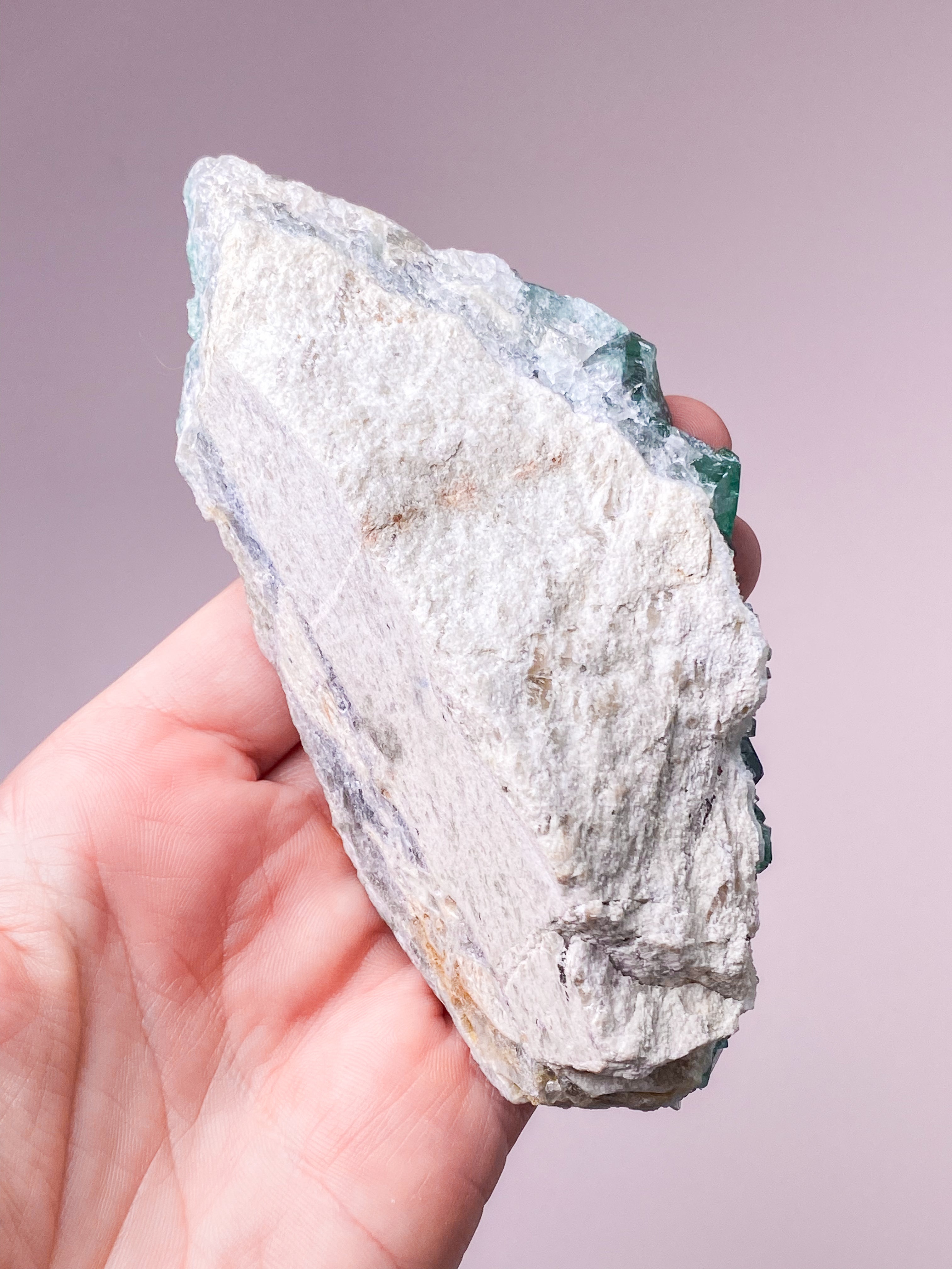 Grøn Kubisk Fluorit Klynge (Nr. 12) Eksklusiv Kvalitet