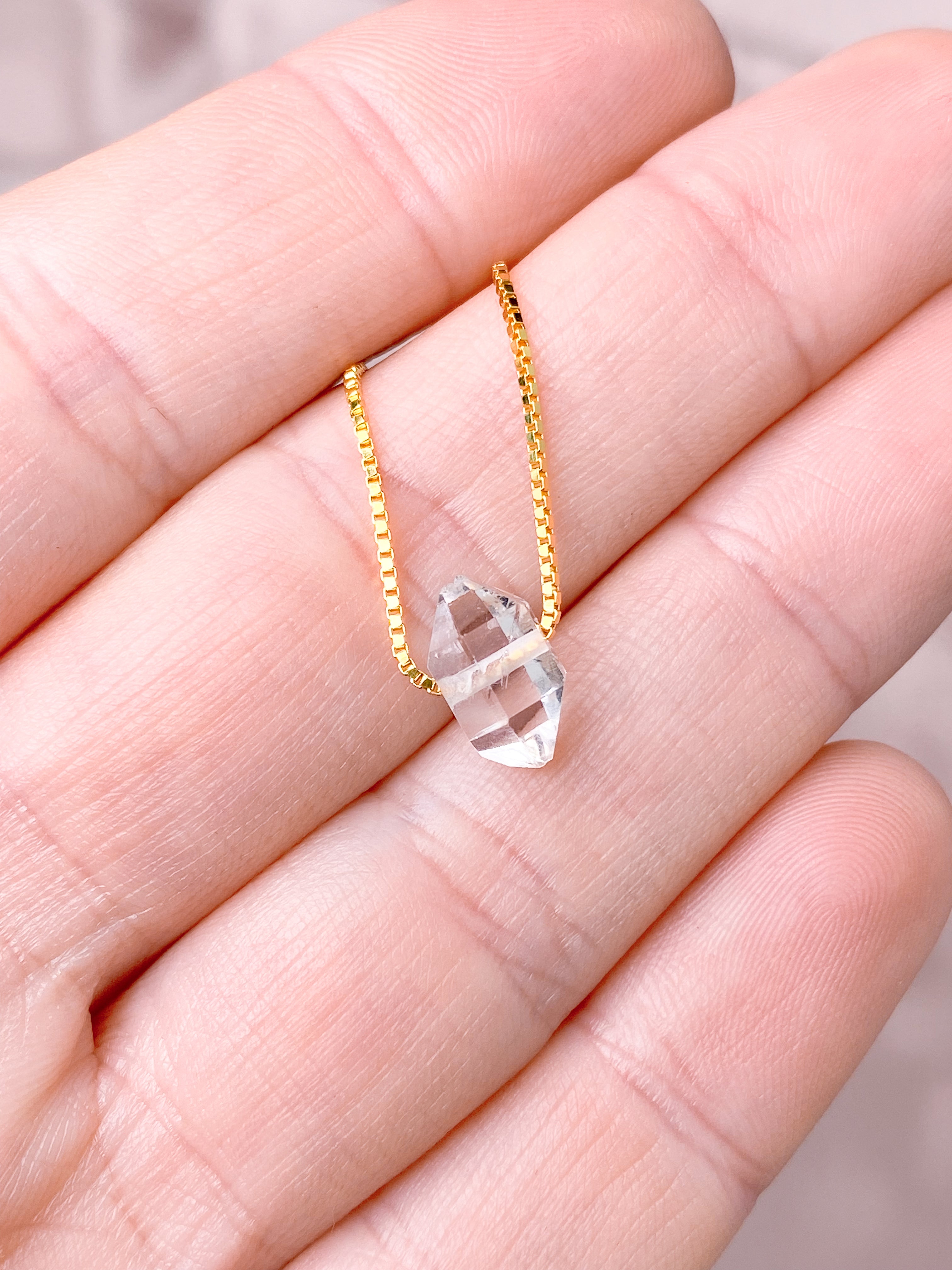 Herkimer Diamant Halskæde (Nr. 1) Eksklusiv Kvalitet