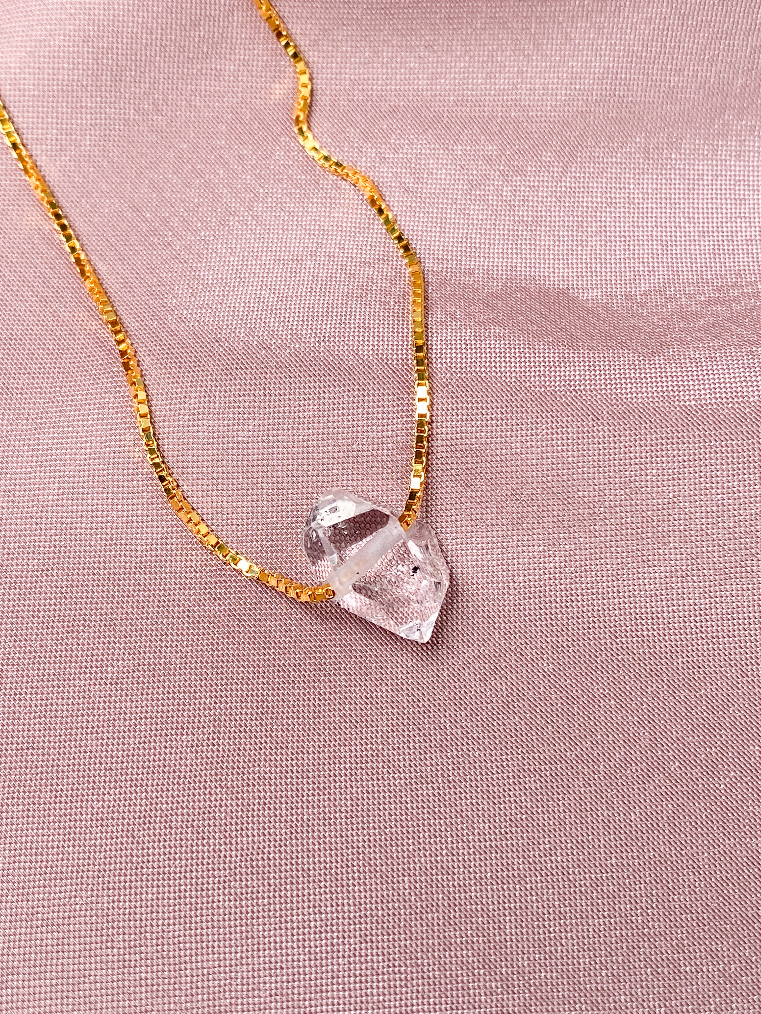 Herkimer Diamant Halskæde (Nr. 2) Eksklusiv Kvalitet