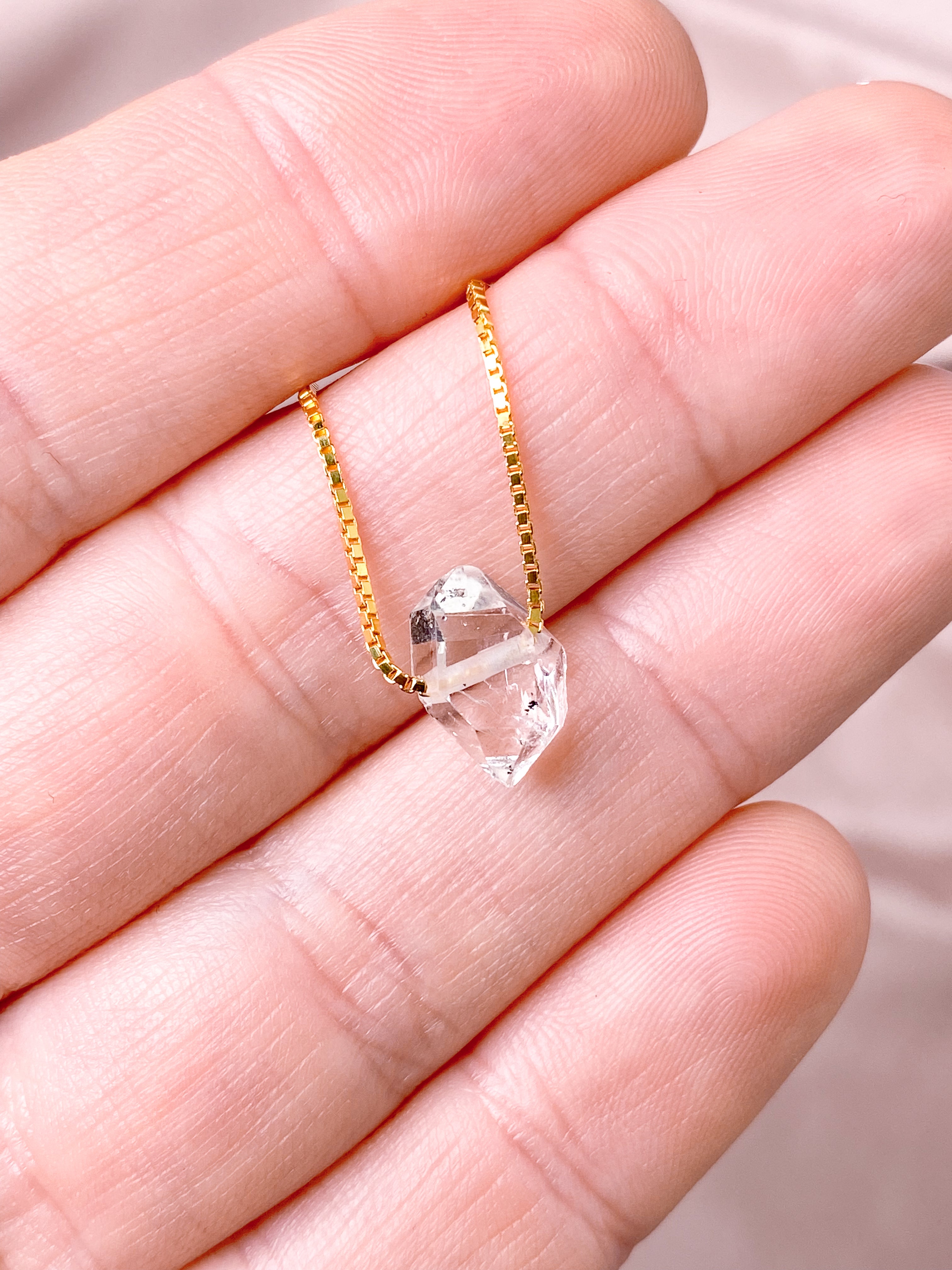 Herkimer Diamant Halskæde (Nr. 2) Eksklusiv Kvalitet