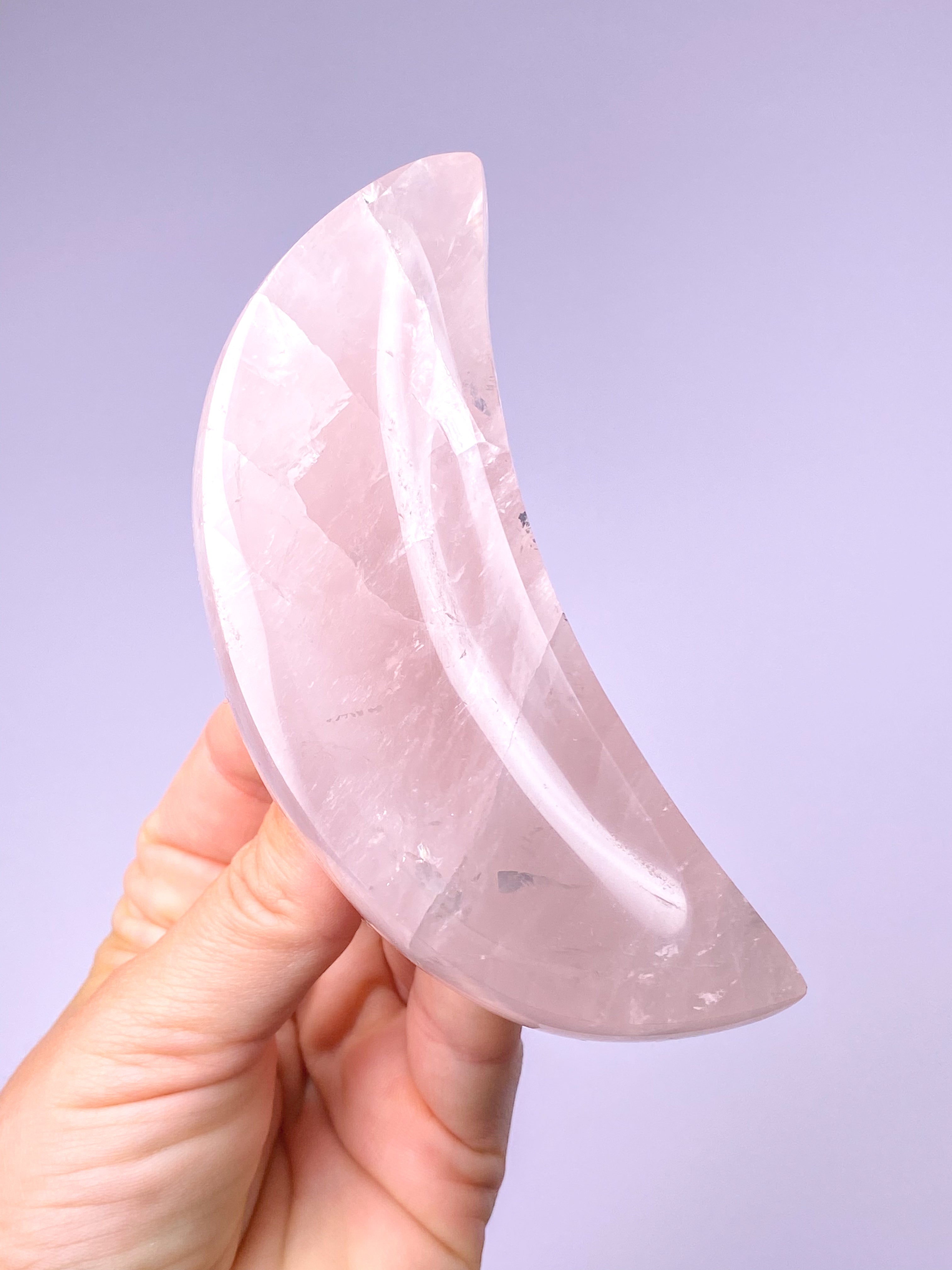 Rosakvarts Moon Bowl (No 1)